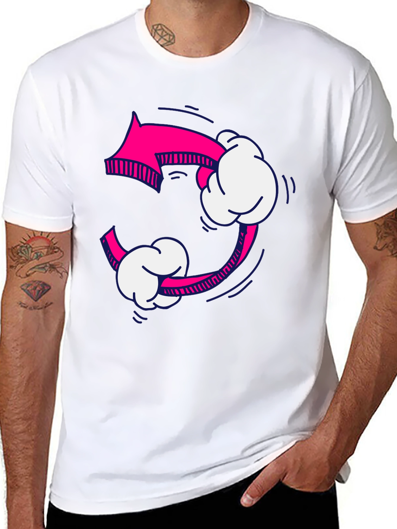 Pink Arrow Recycle Graphic Tee