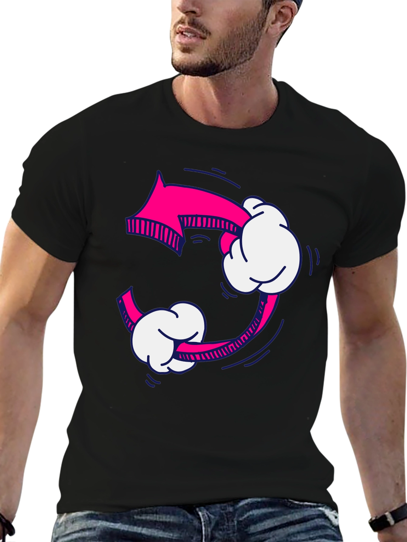 Pink Arrow Recycle Graphic Tee