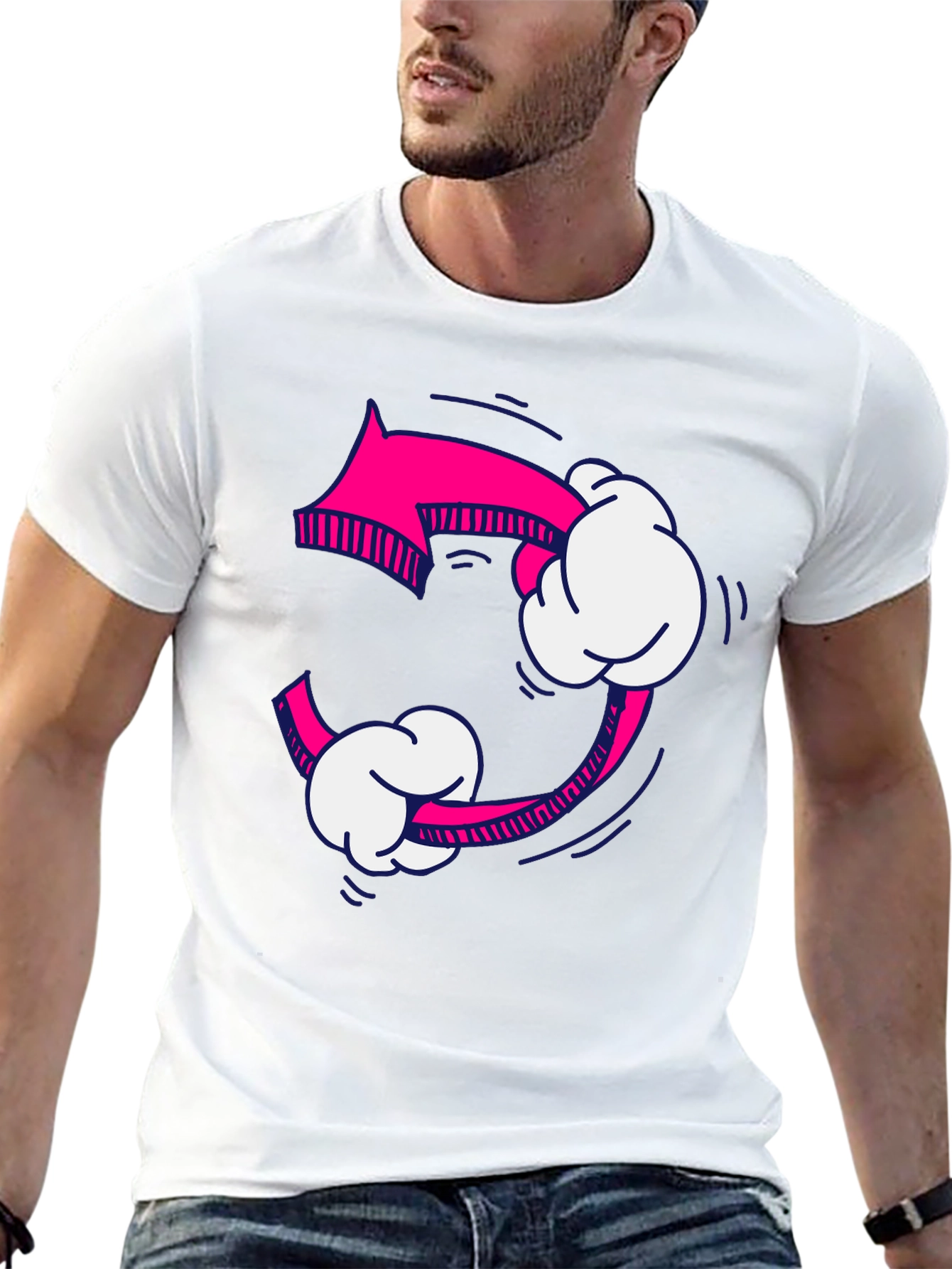 Pink Arrow Recycle Graphic Tee