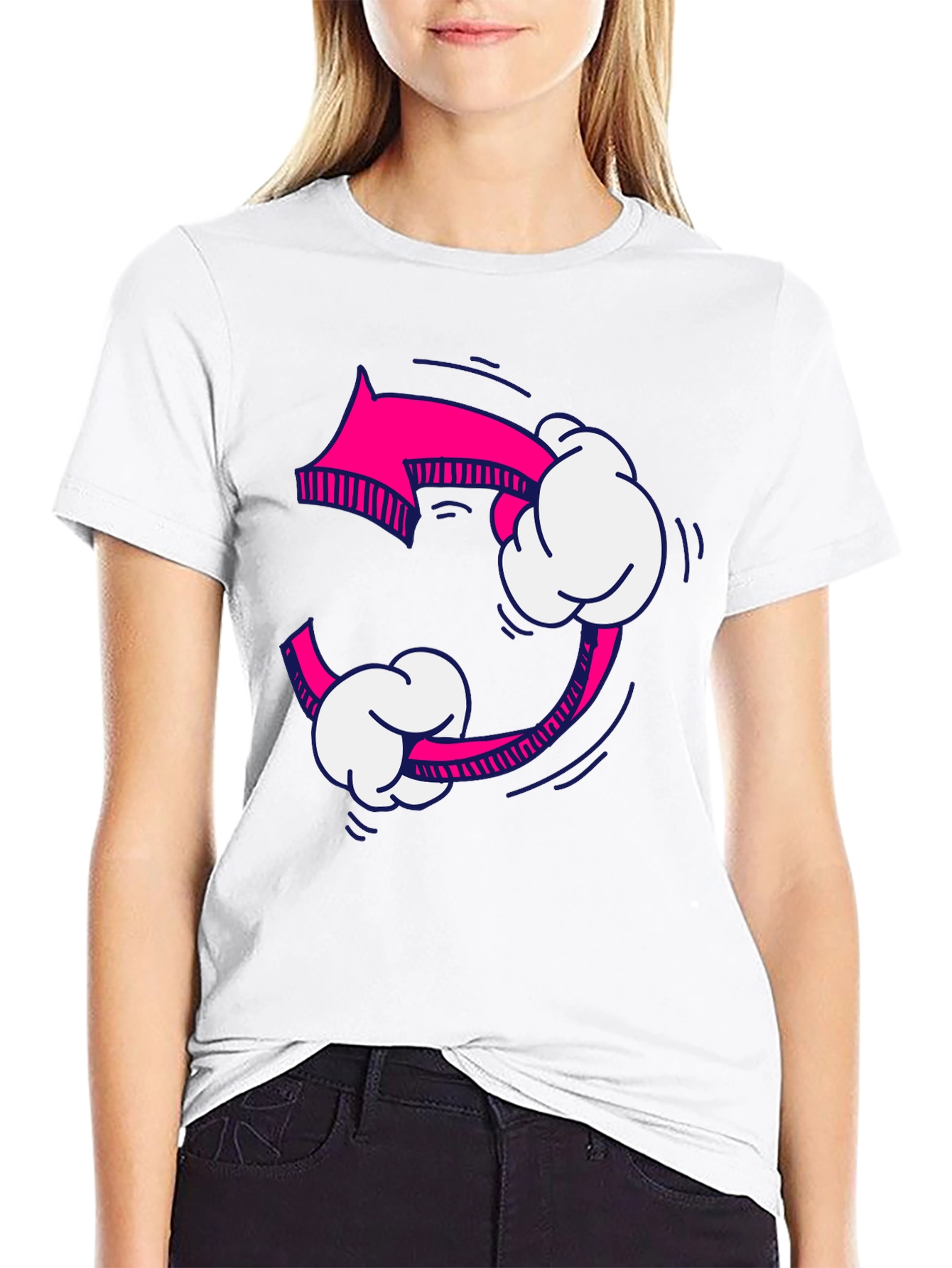 Pink Arrow Recycle Graphic Tee