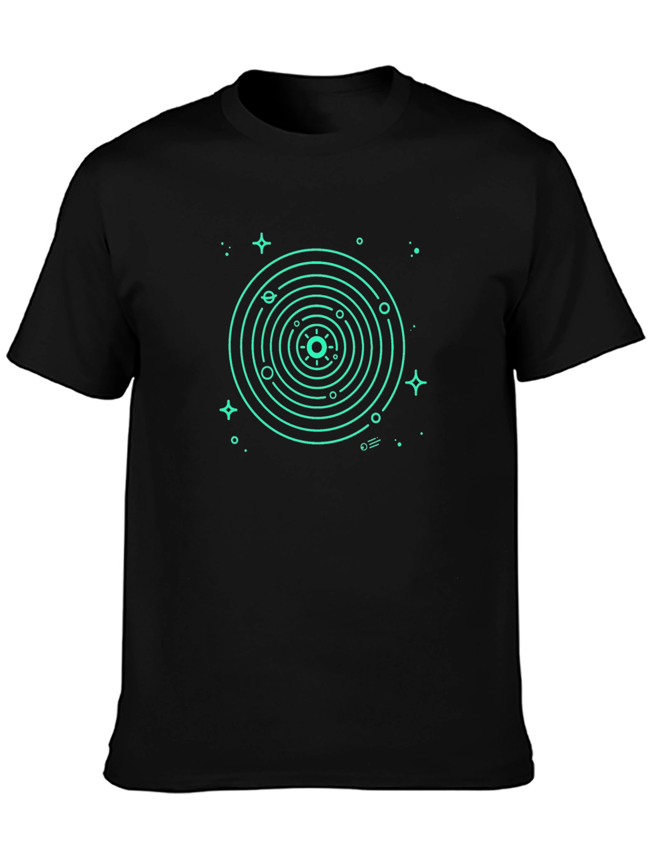 Cosmic Orbit Black T-Shirt
