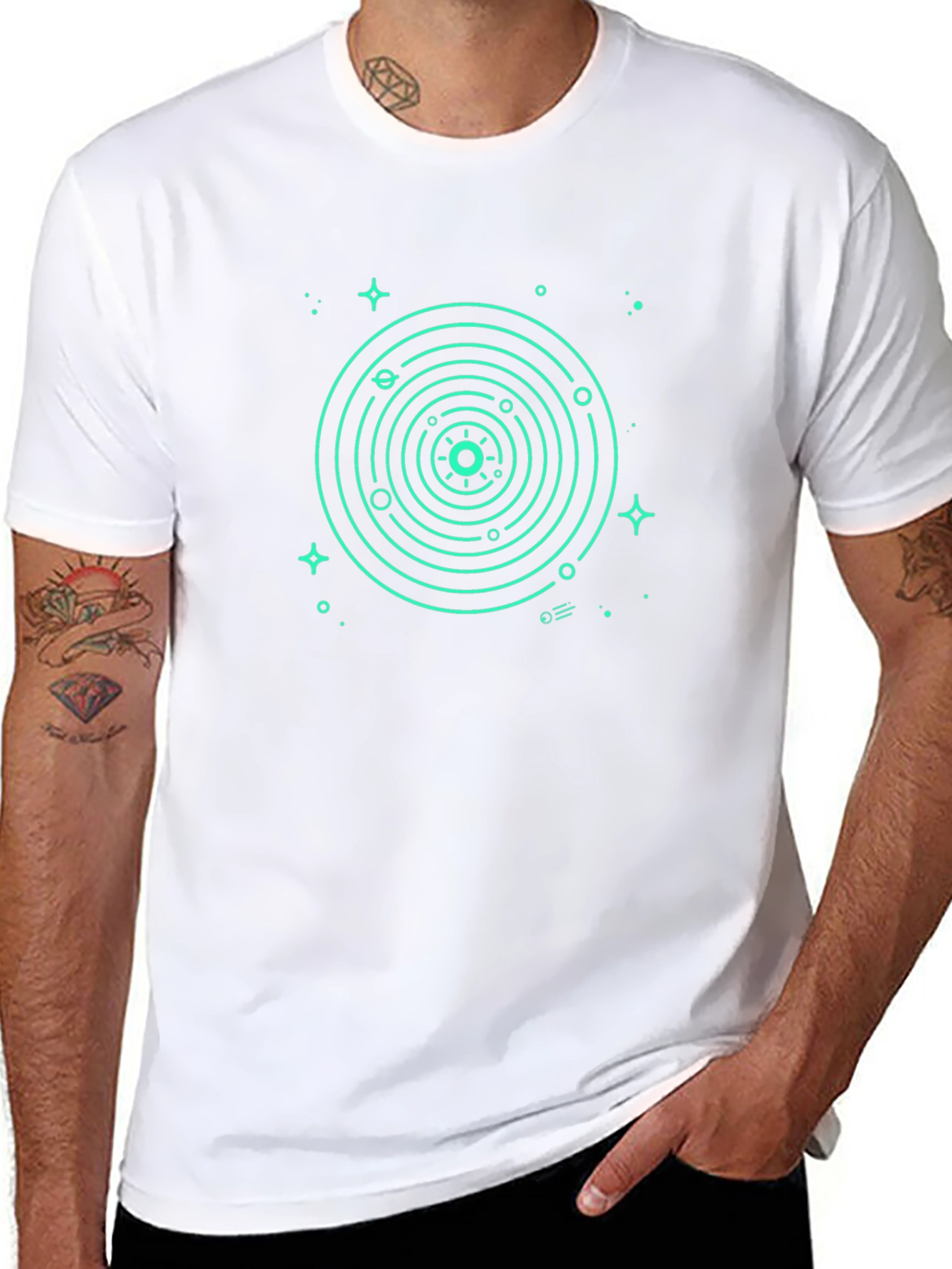 Cosmic Orbit Black T-Shirt