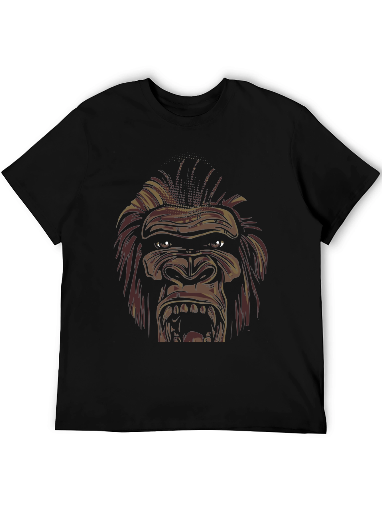 Mens Black Gorilla Graphic Tee