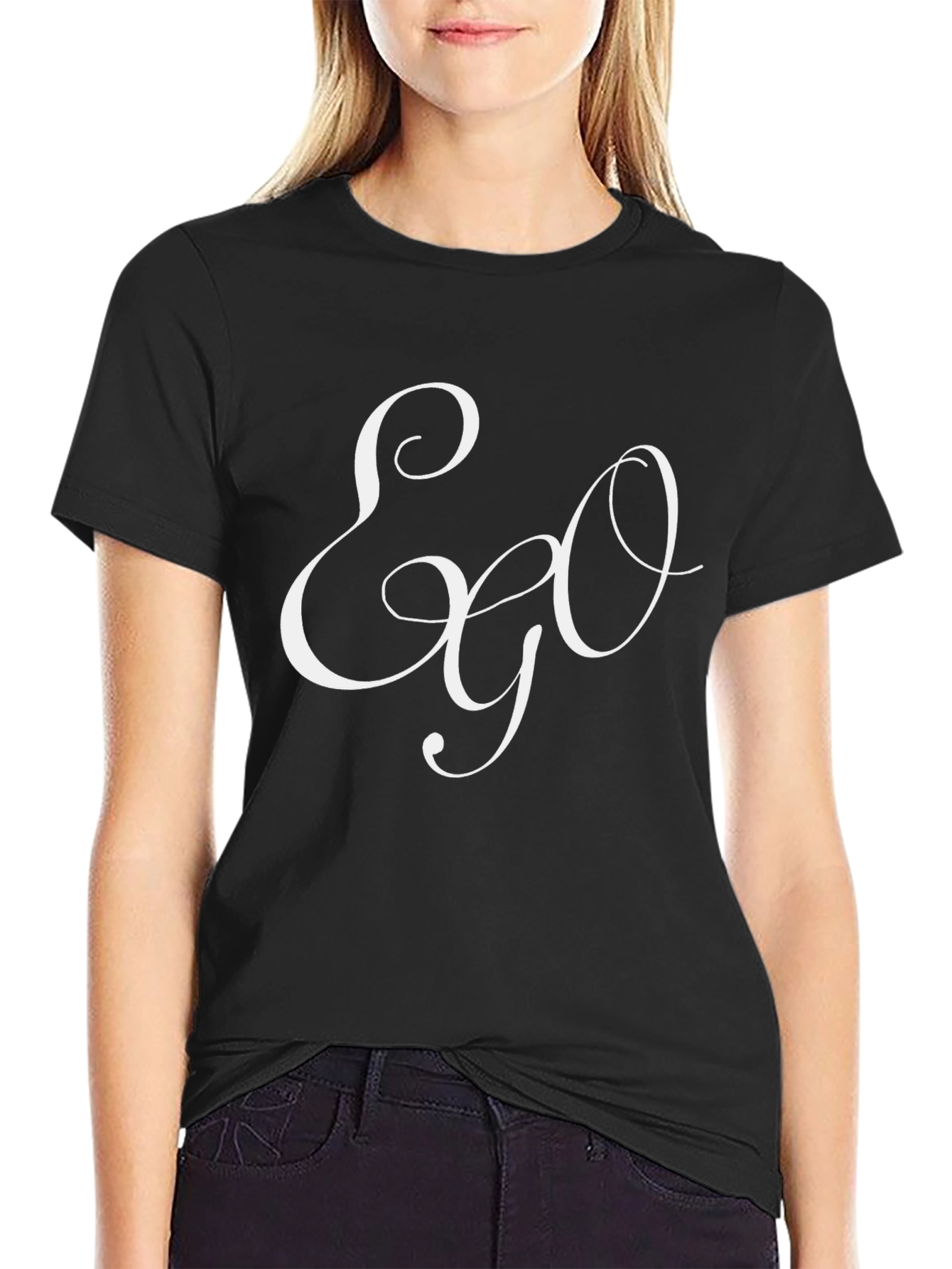 Ego Graphic Tee - Stylish Black T-Shirt