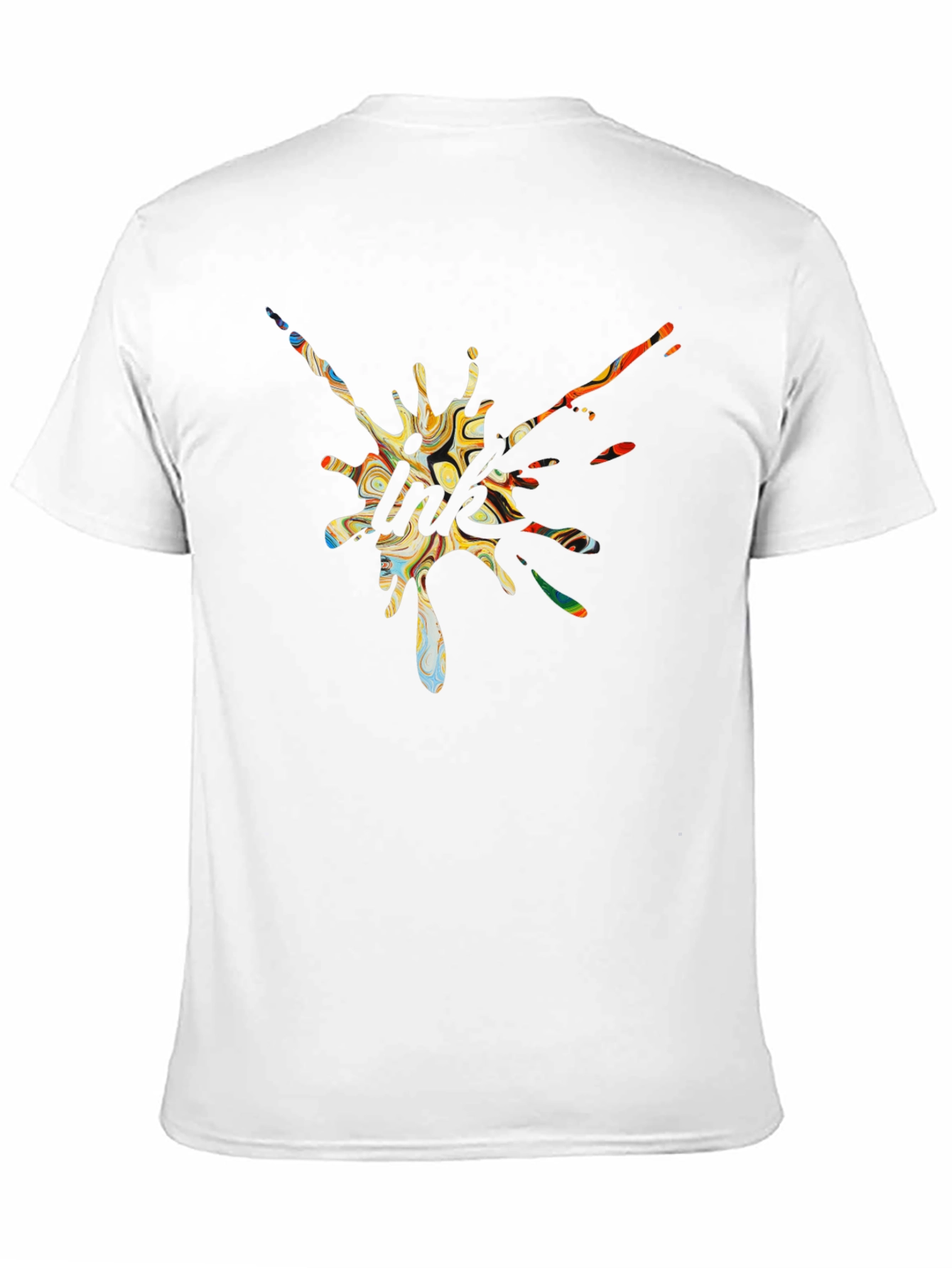 Abstract Graphic Print Black Tee