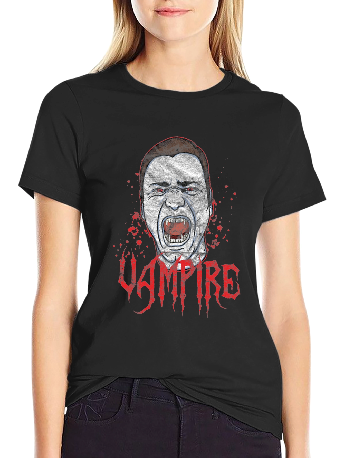 Vampire Graphic T-Shirt - Horror Themed Tee