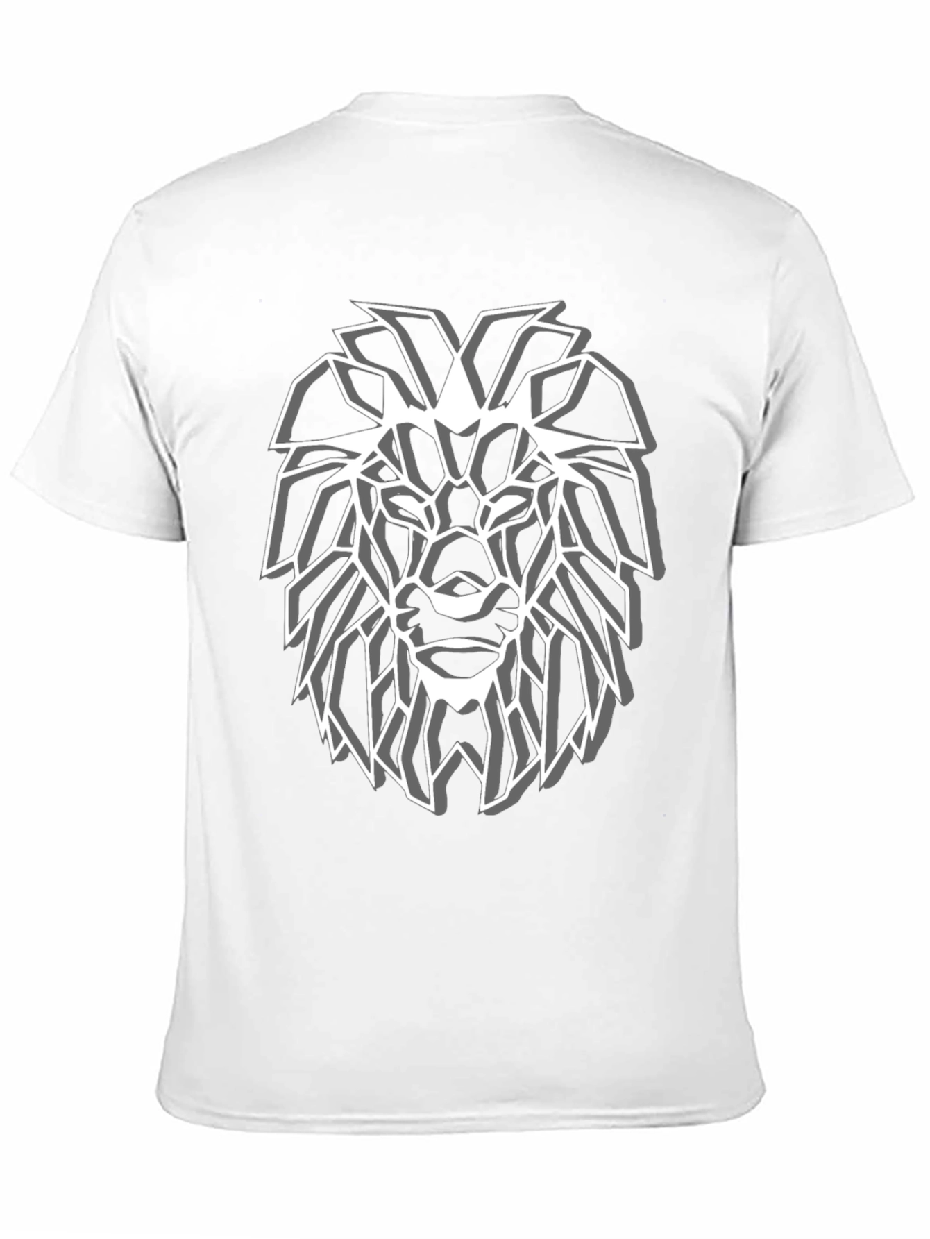 Geometric Lion Graphic Tee - Modern Streetwear Style