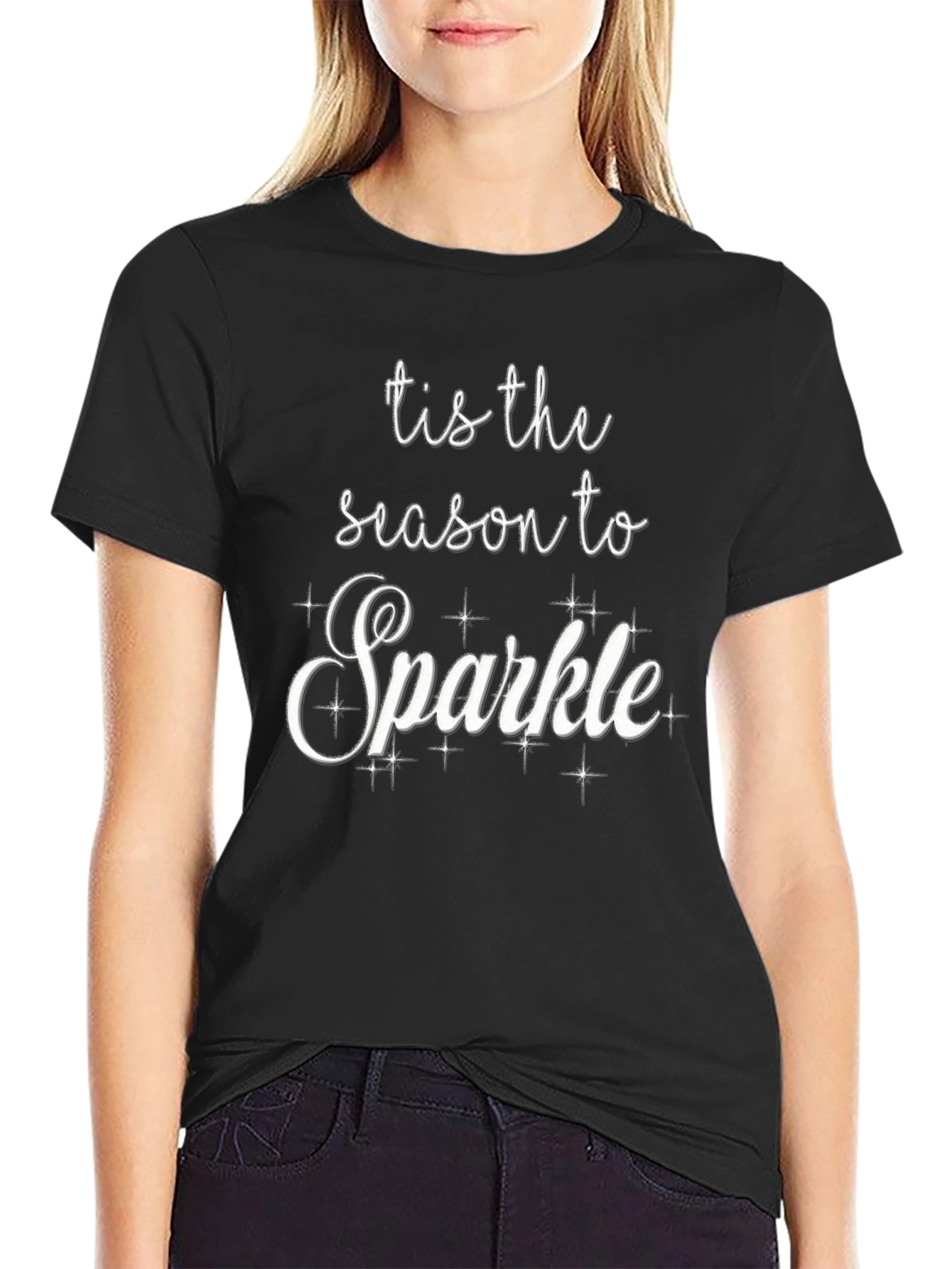 Tis the Season to Sparkle Black T-Shirt