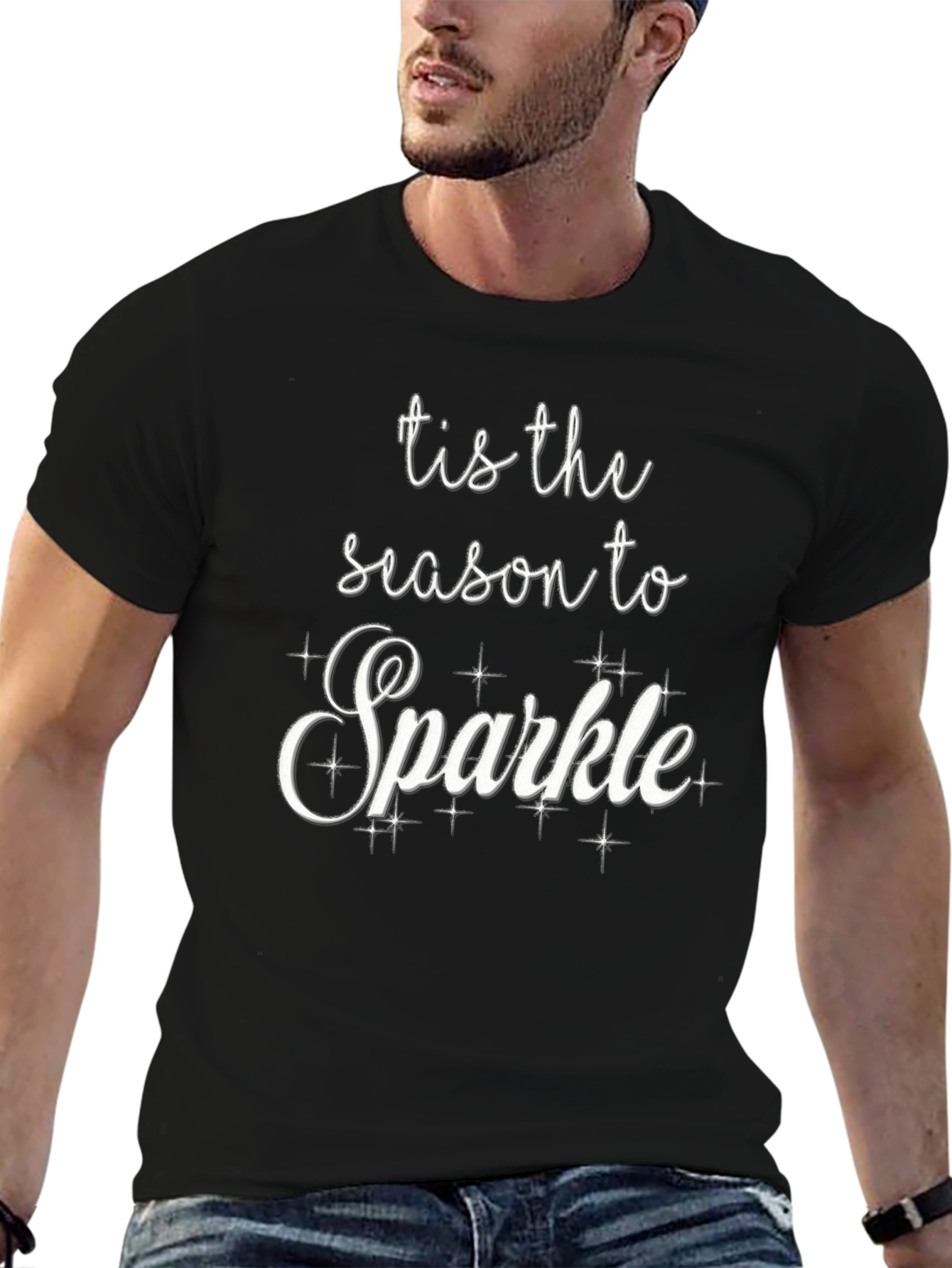 Tis the Season to Sparkle Black T-Shirt