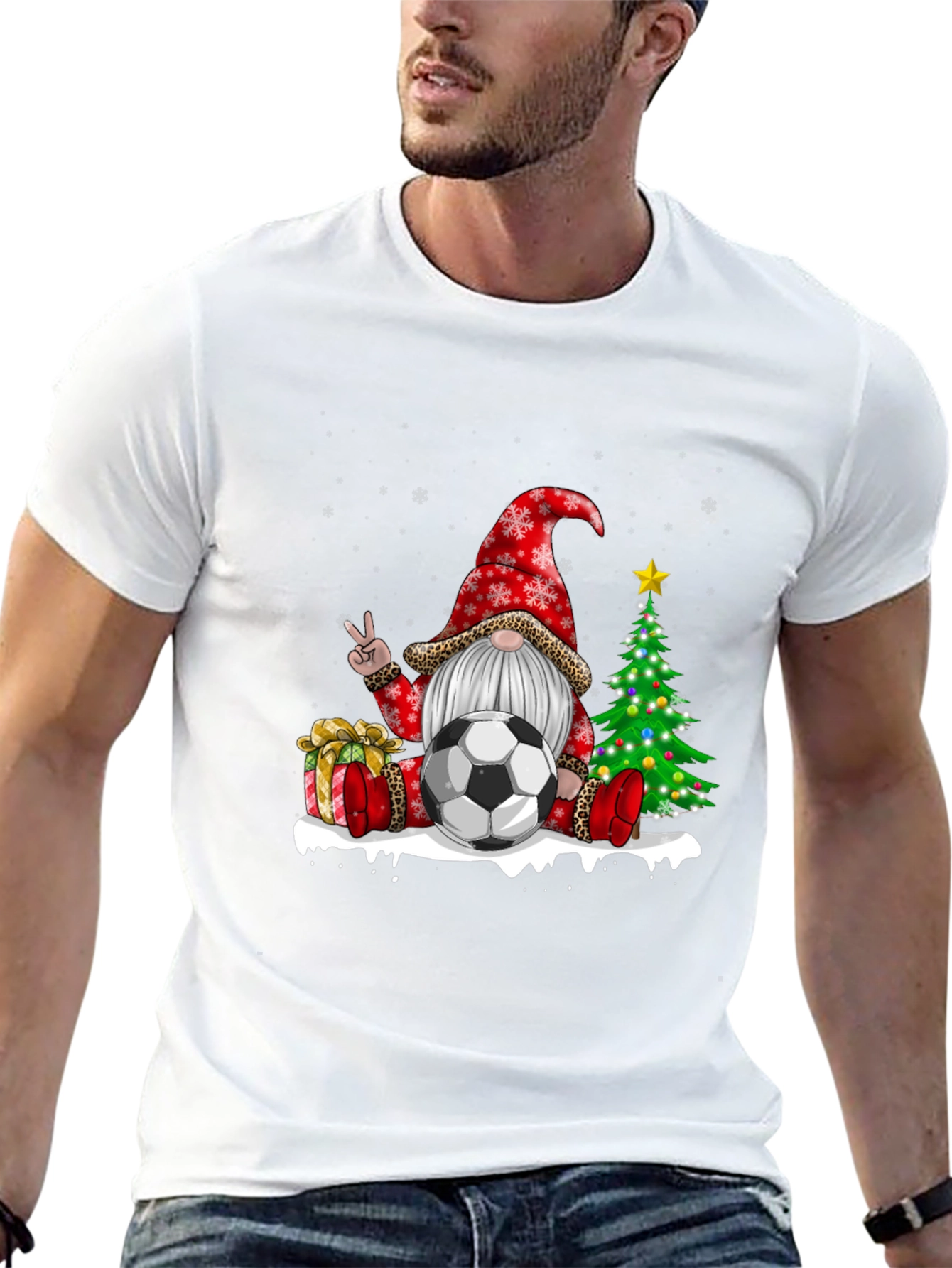 Christmas Soccer Gnome T-Shirt