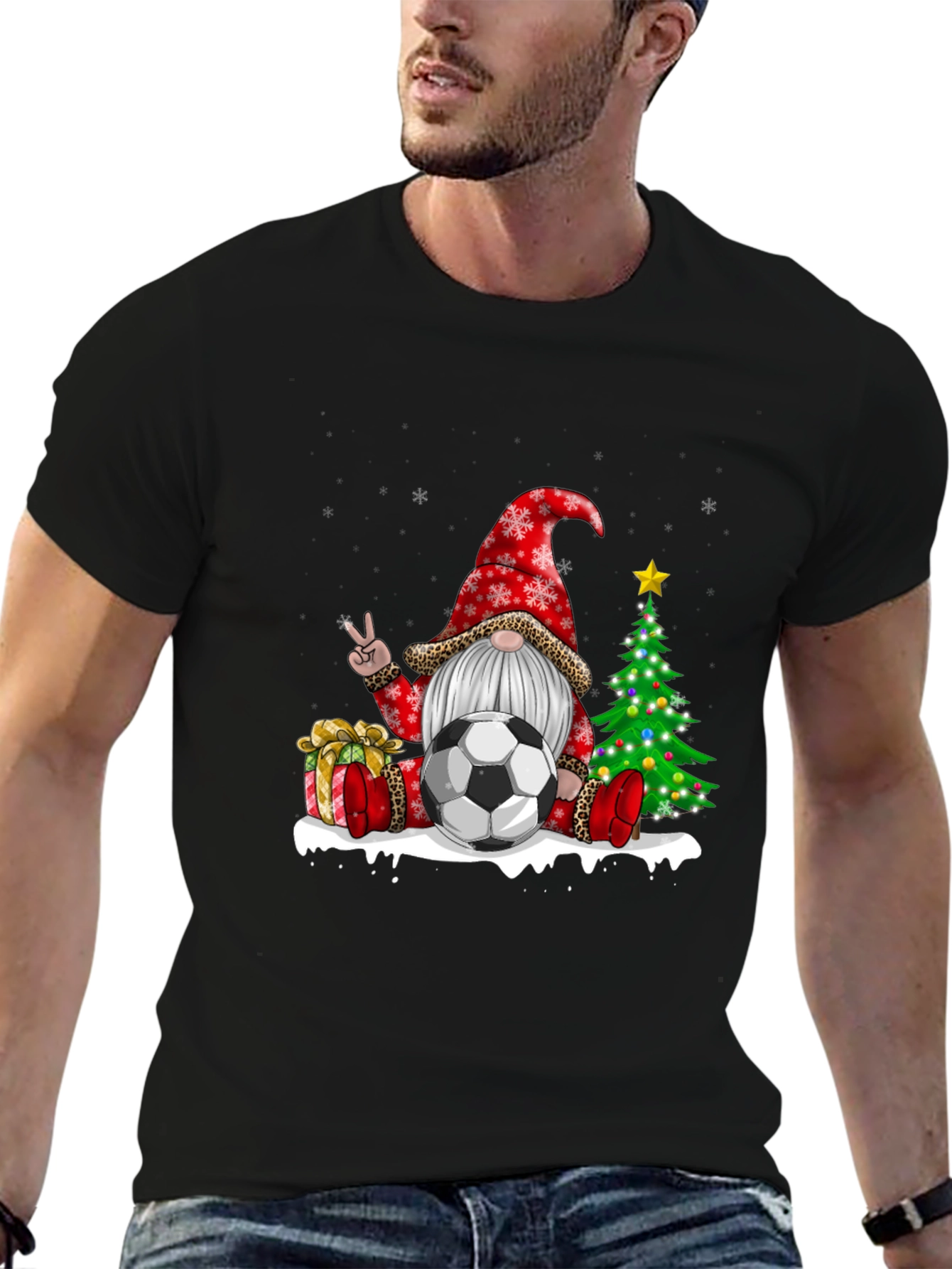 Christmas Soccer Gnome T-Shirt
