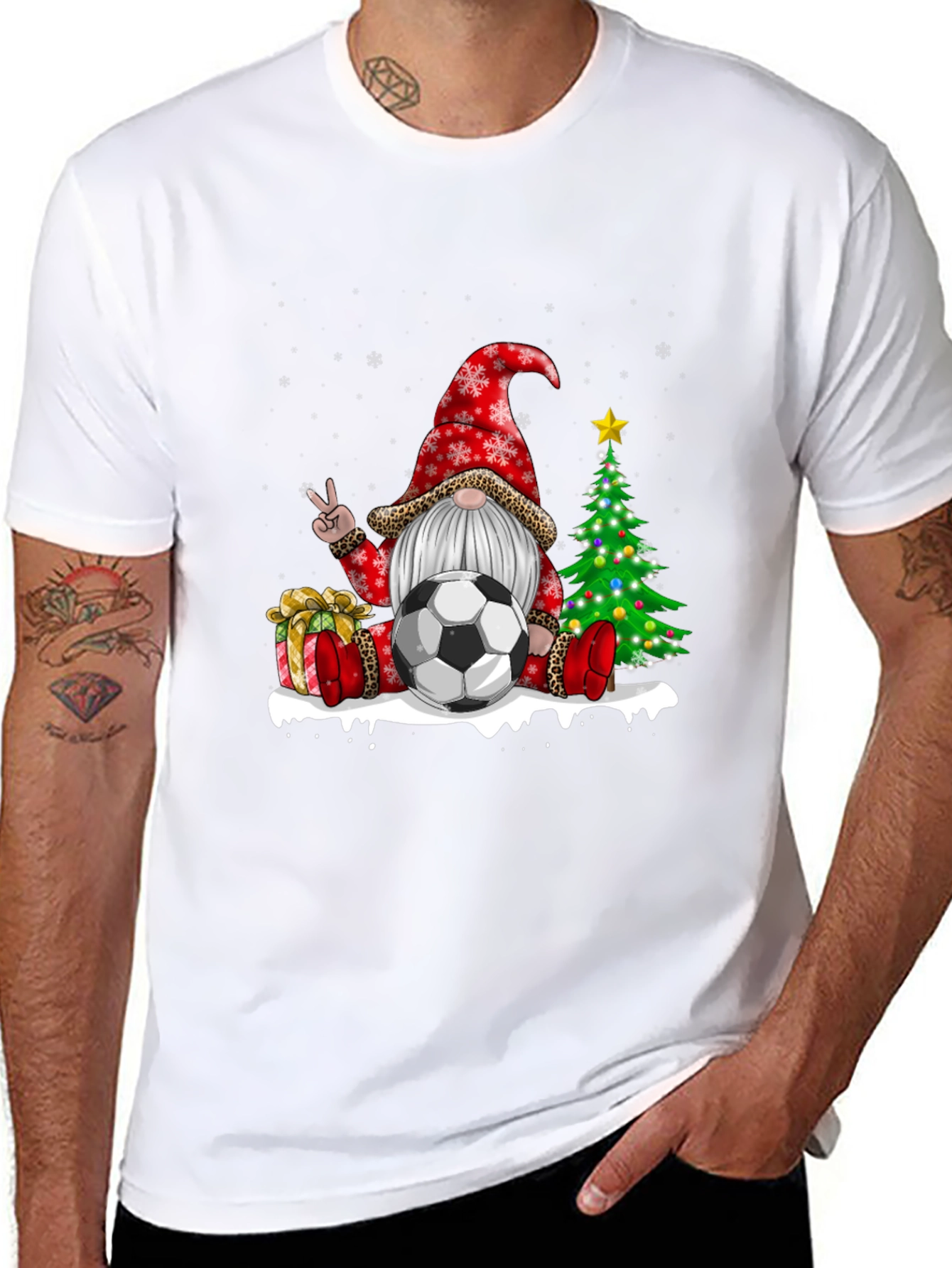 Christmas Soccer Gnome T-Shirt