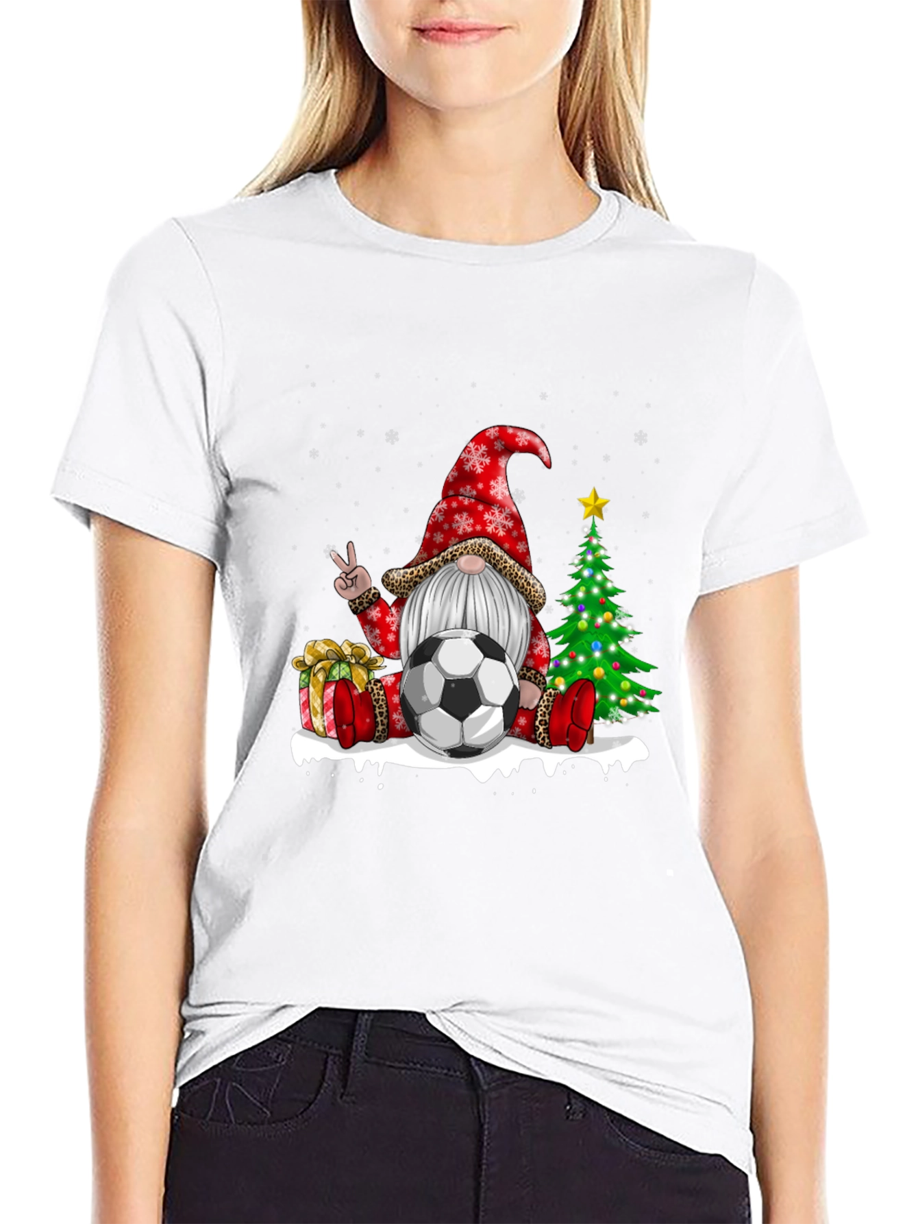 Christmas Soccer Gnome T-Shirt