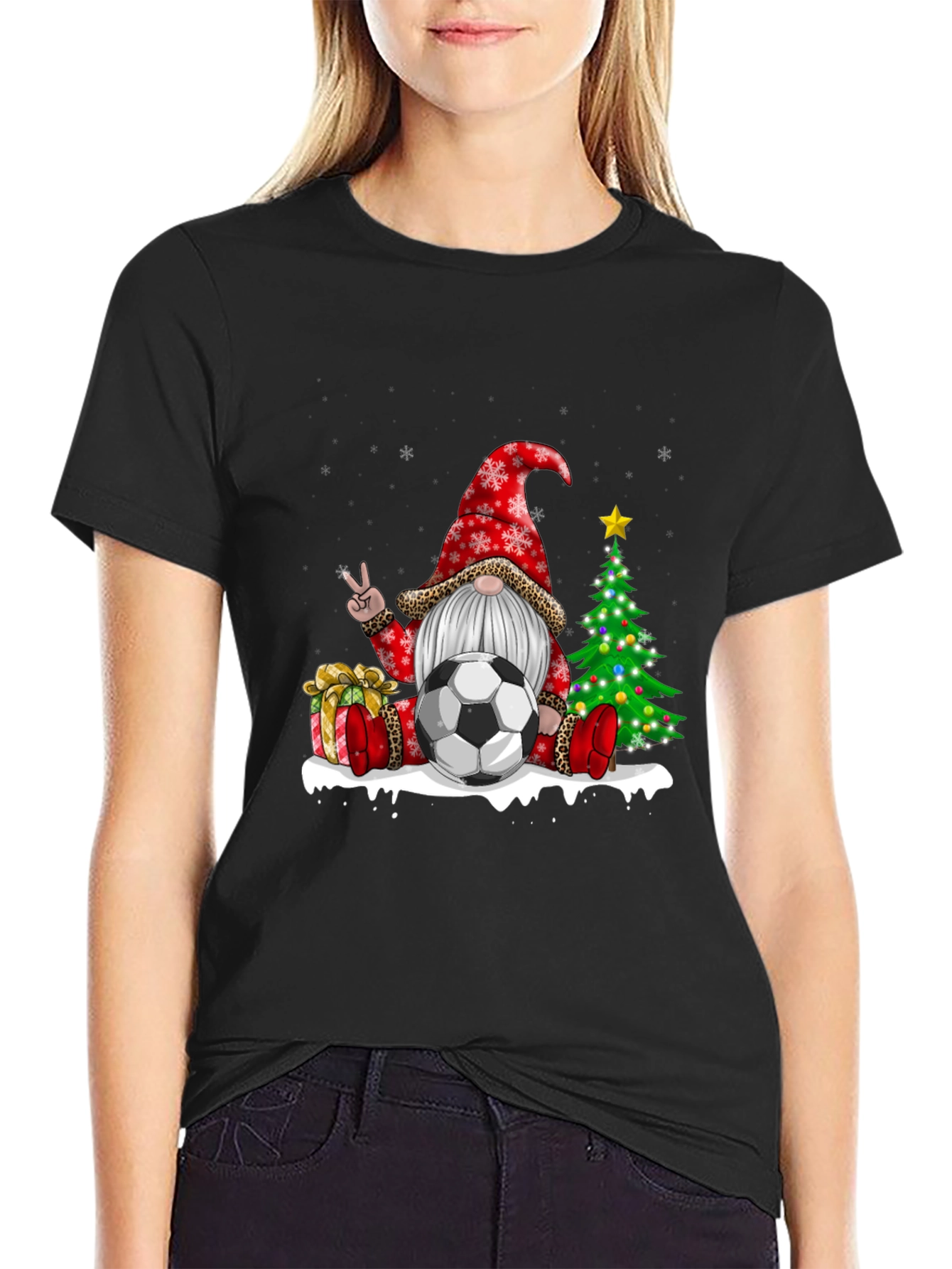 Christmas Soccer Gnome T-Shirt