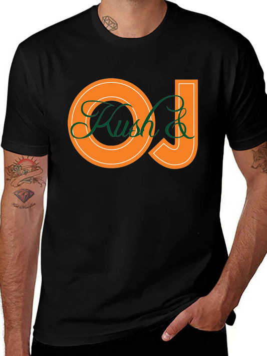 Kush & OJ Black Graphic Tee - Stylish & Comfortable