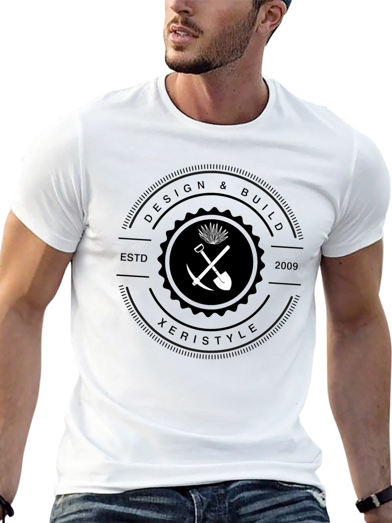 Design & Build Xeristyle Black Graphic T-Shirt