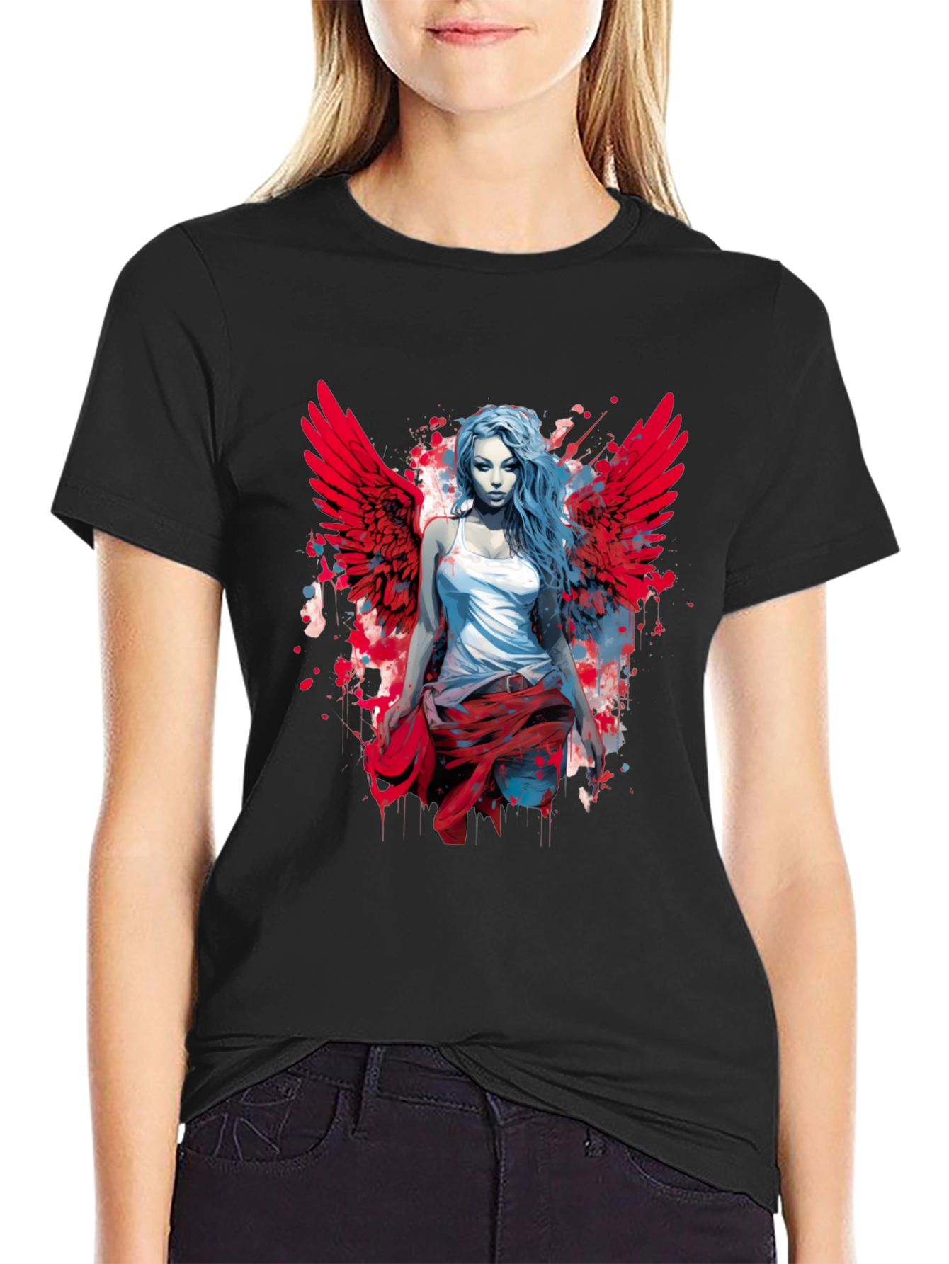 Winged Angel Graphic Tee - Modern Style