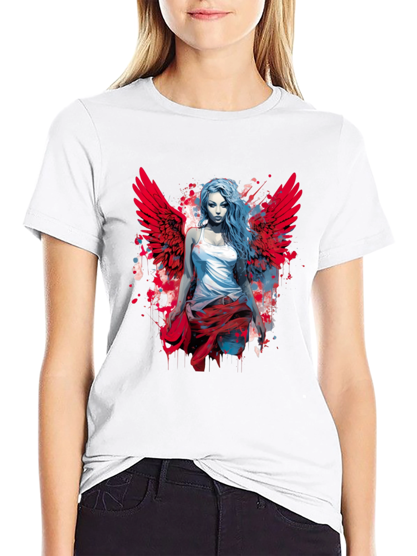 Winged Angel Graphic Tee - Modern Style
