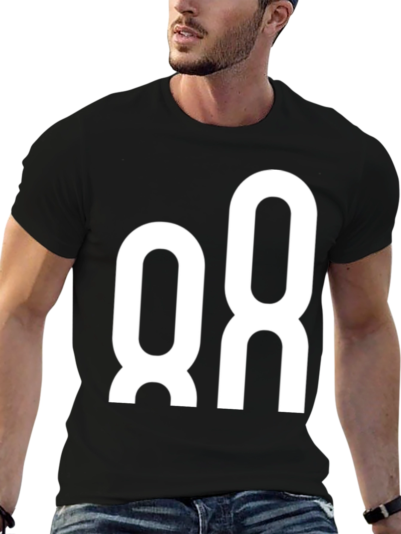 Modern White Graphic Tee