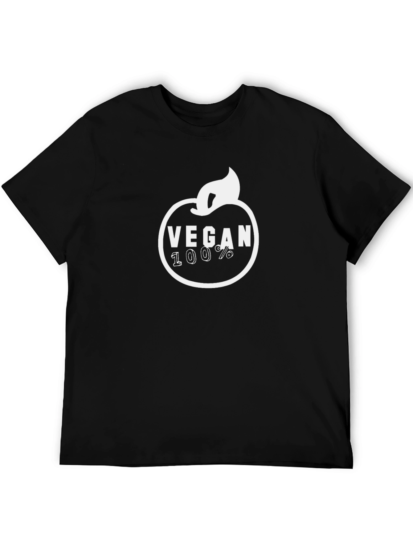 Vegan 100% Graphic T-Shirt - Black