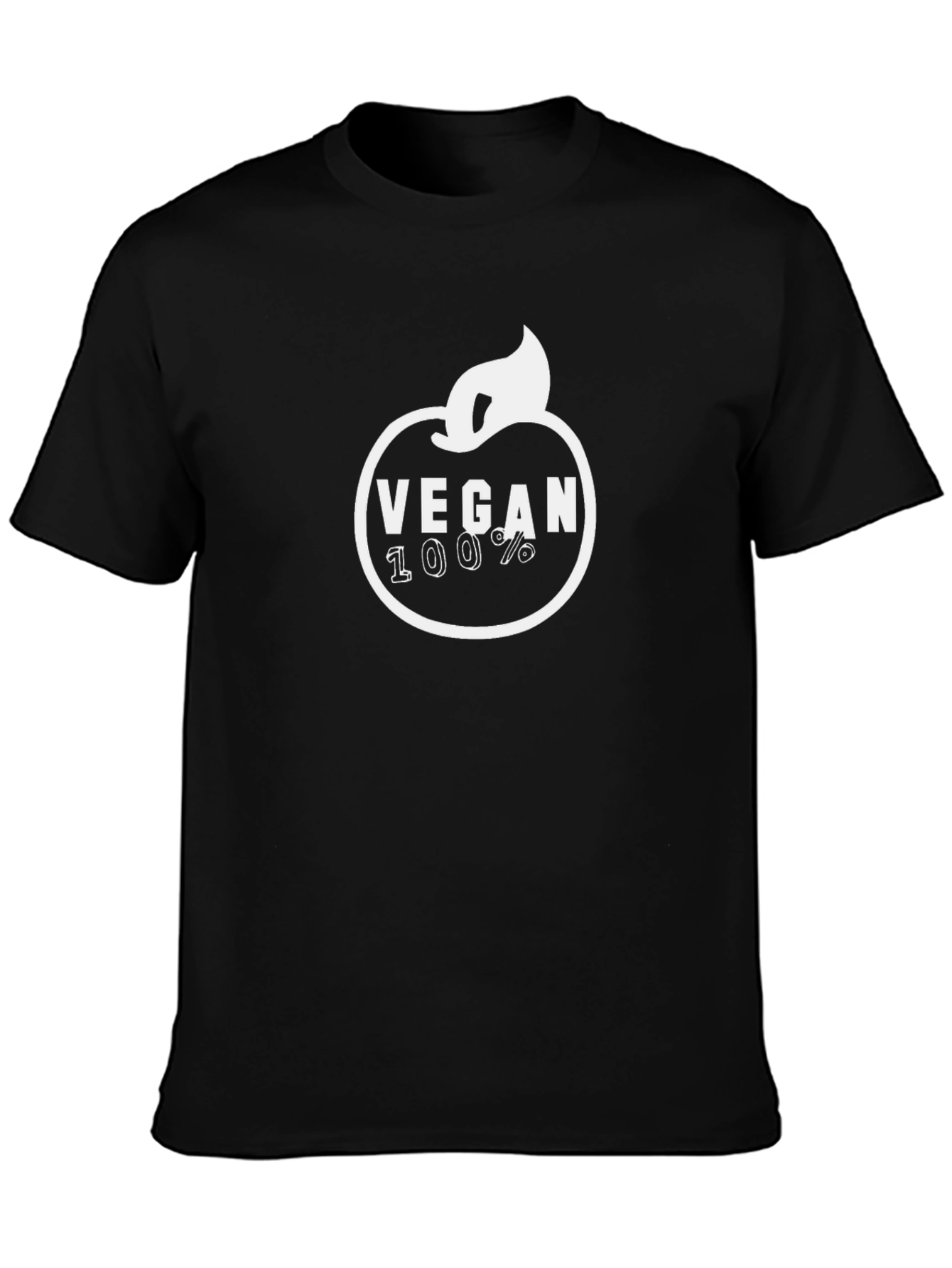 Vegan 100% Graphic T-Shirt - Black