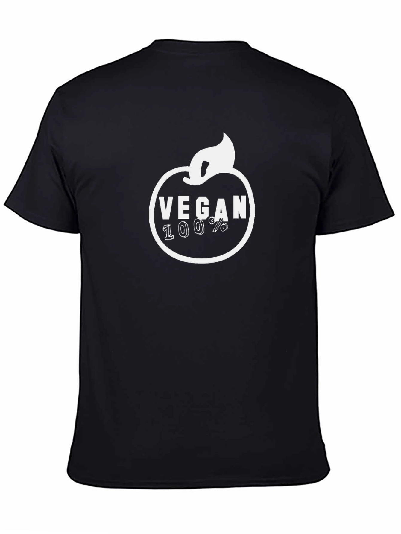 Vegan 100% Graphic T-Shirt - Black