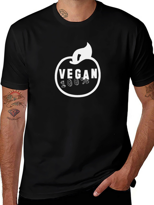 Vegan 100% Graphic T-Shirt - Black