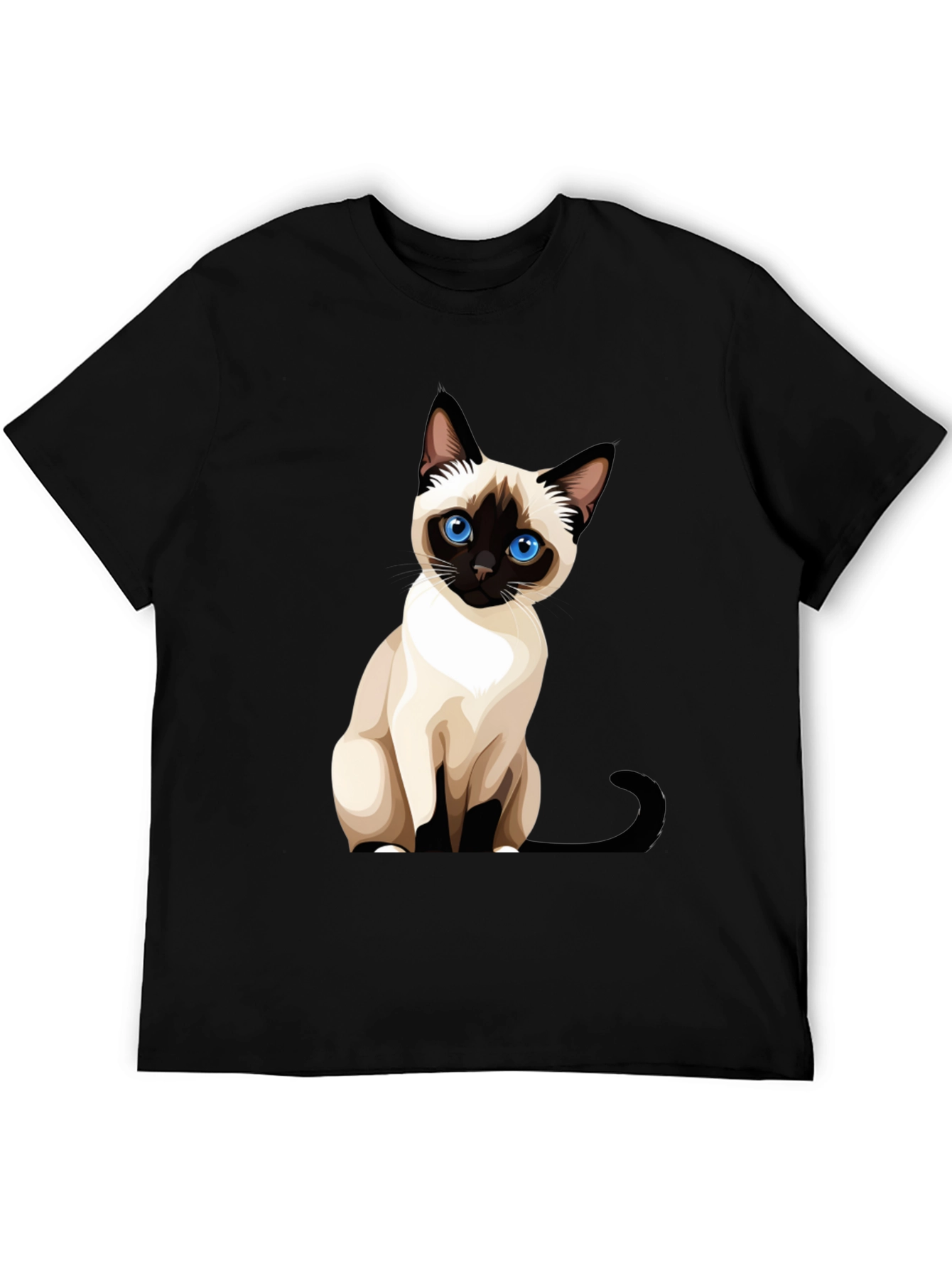 Siamese Cat Graphic Print T-Shirt