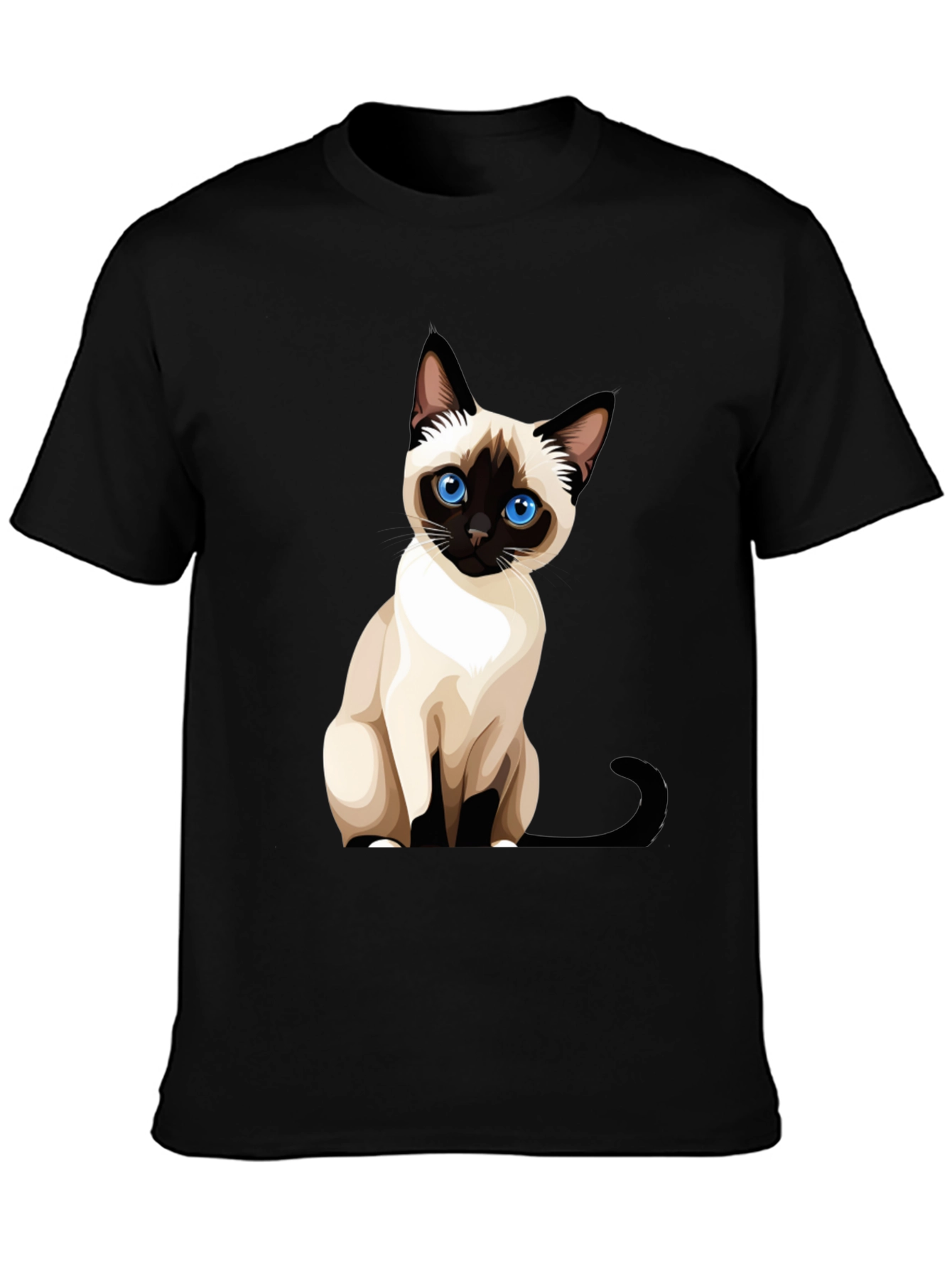 Siamese Cat Graphic Print T-Shirt