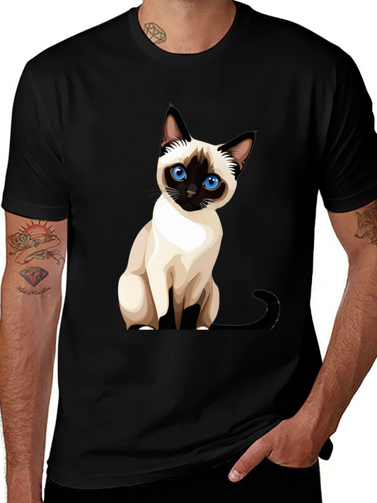 Siamese Cat Graphic Print T-Shirt