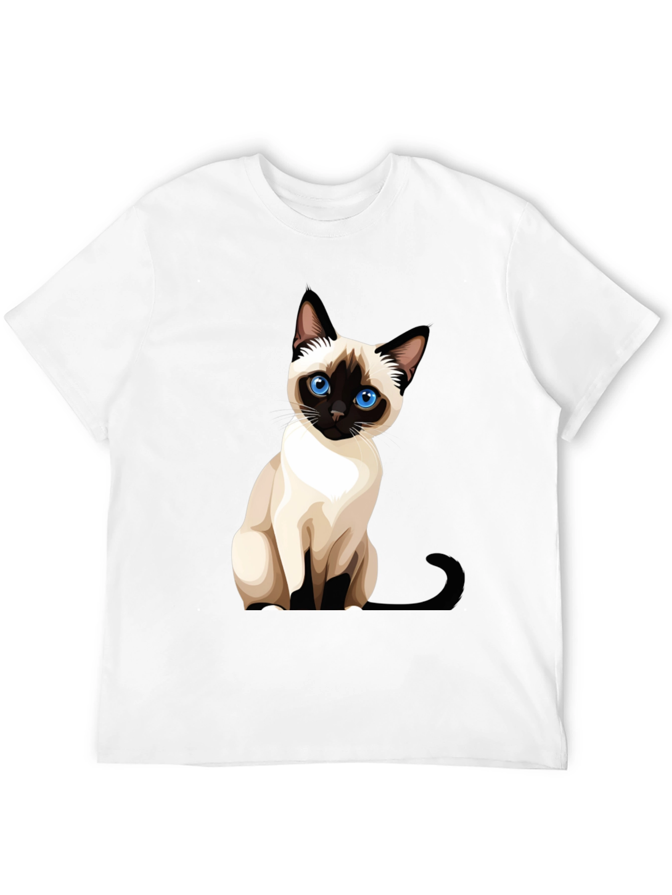 Siamese Cat Graphic Print T-Shirt