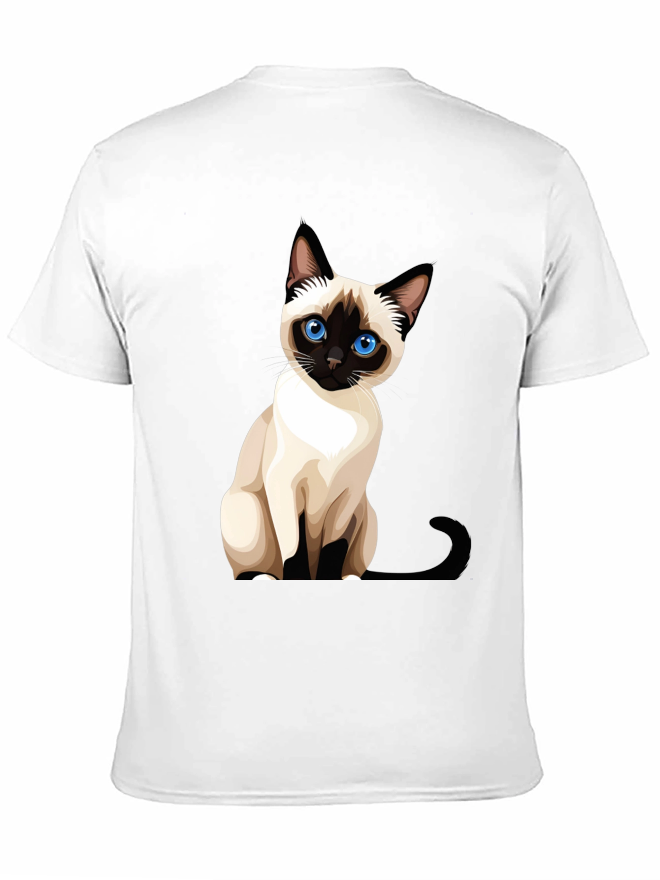 Siamese Cat Graphic Print T-Shirt