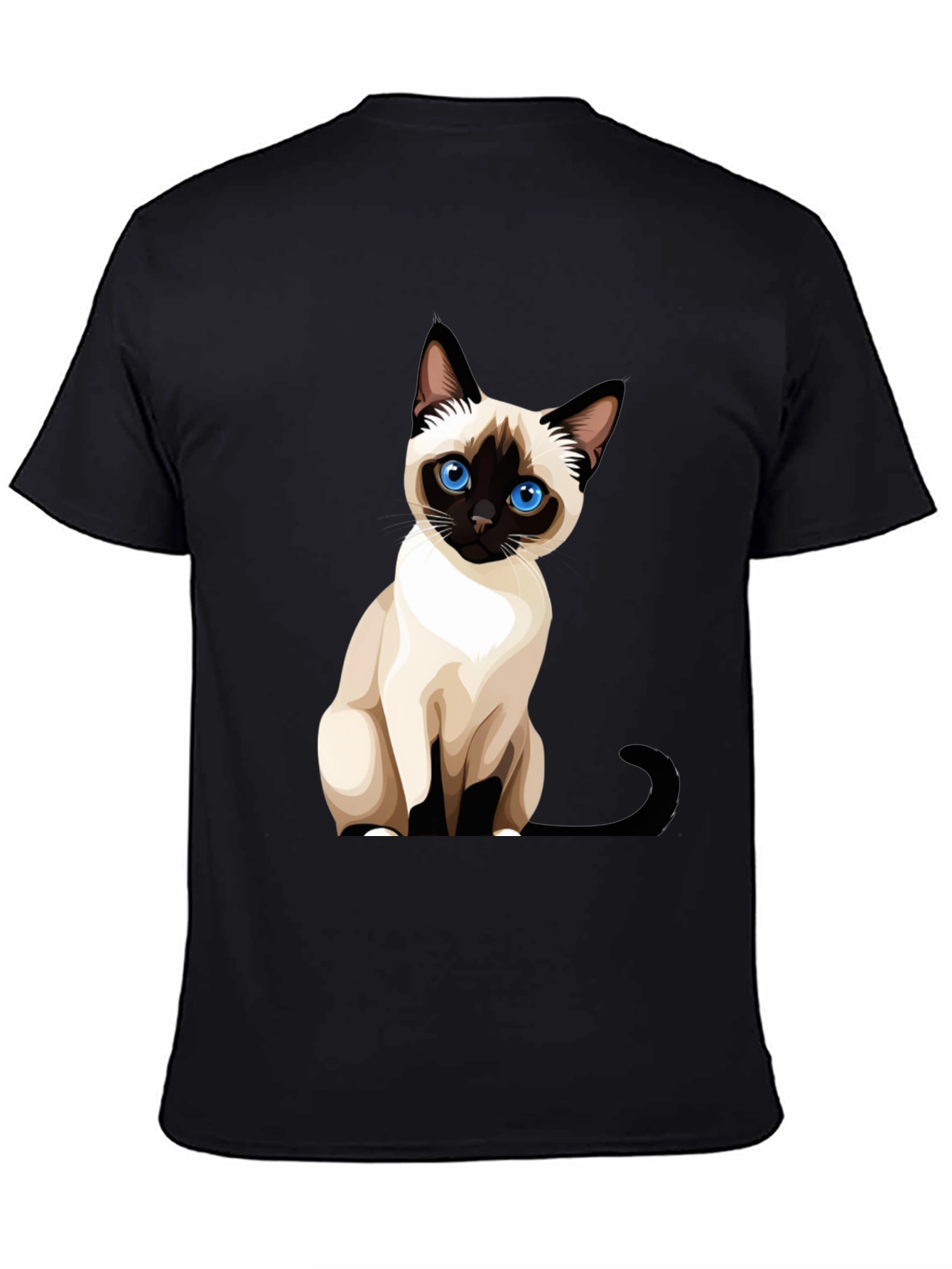 Siamese Cat Graphic Print T-Shirt