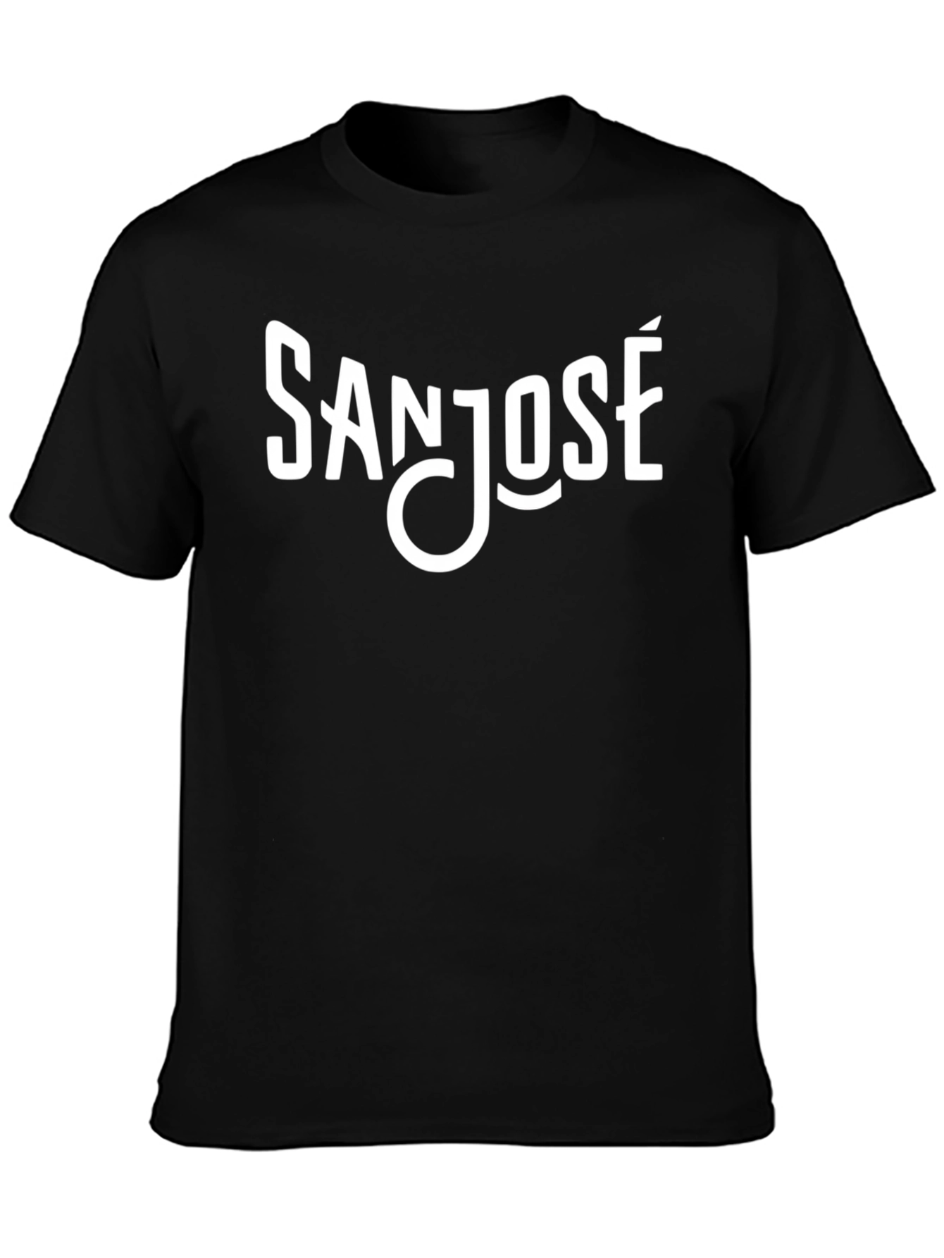 San Jose Tee - Bold Graphic Print Black T-Shirt
