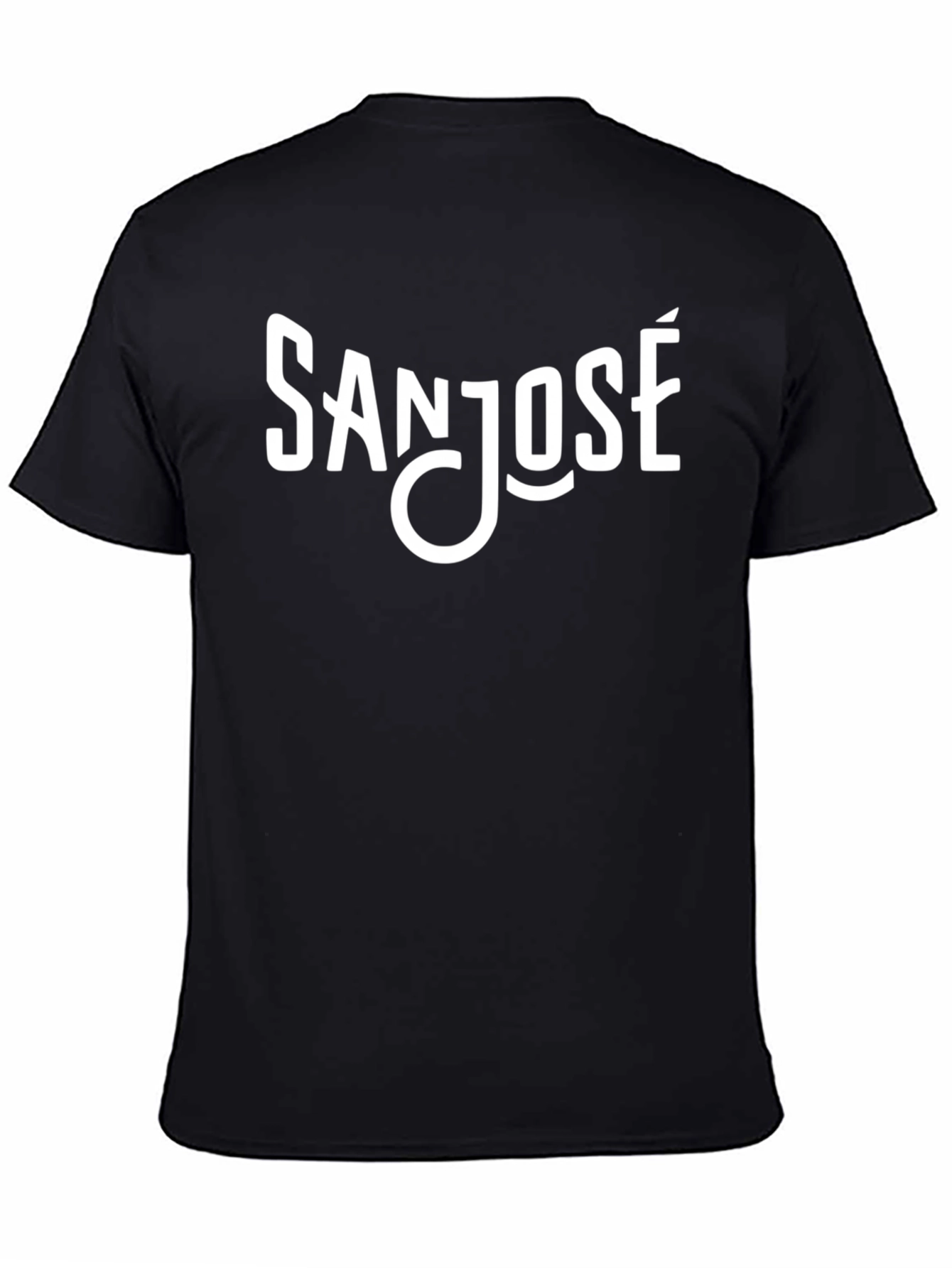 San Jose Tee - Bold Graphic Print Black T-Shirt