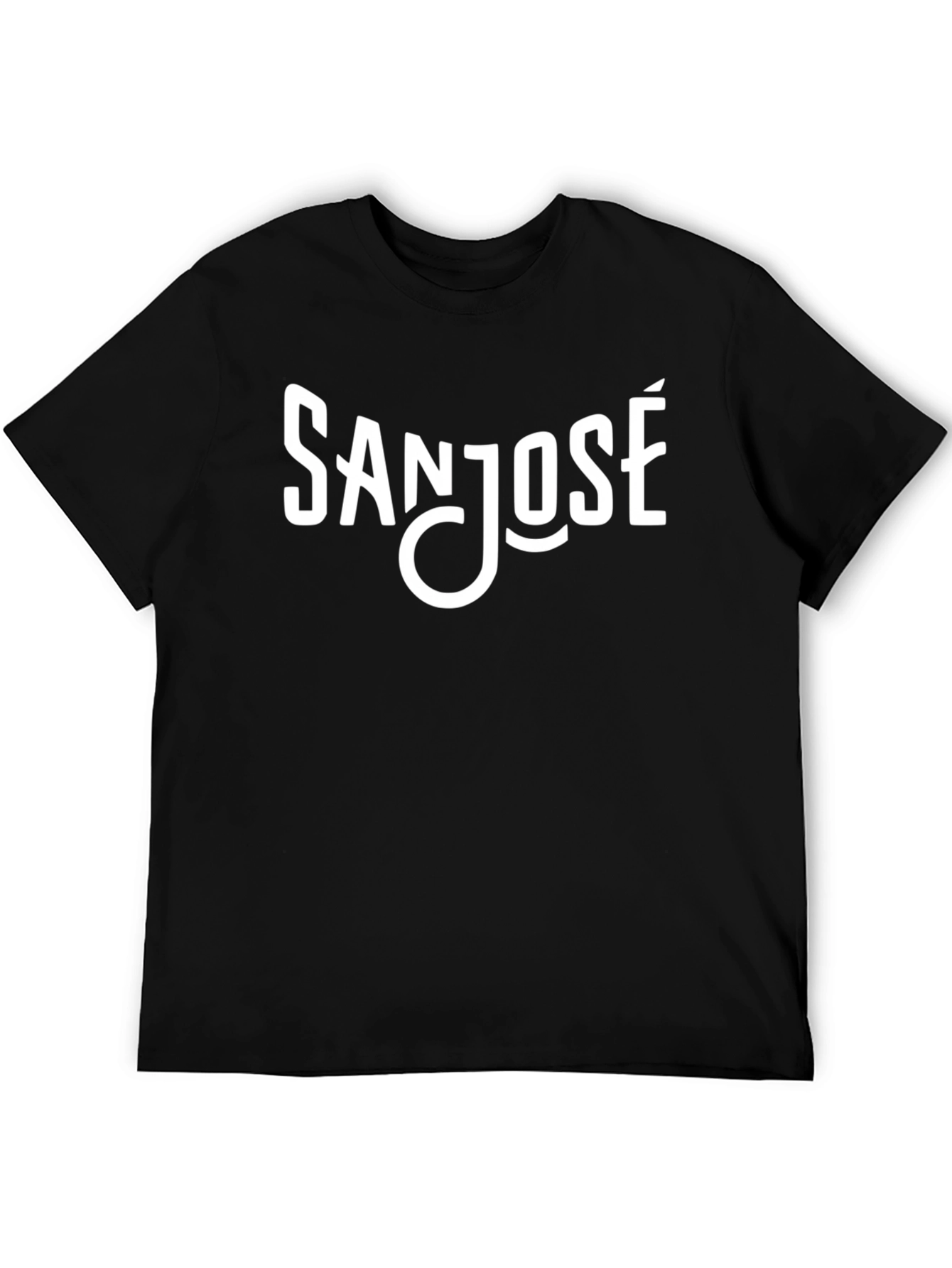 San Jose Tee - Bold Graphic Print Black T-Shirt