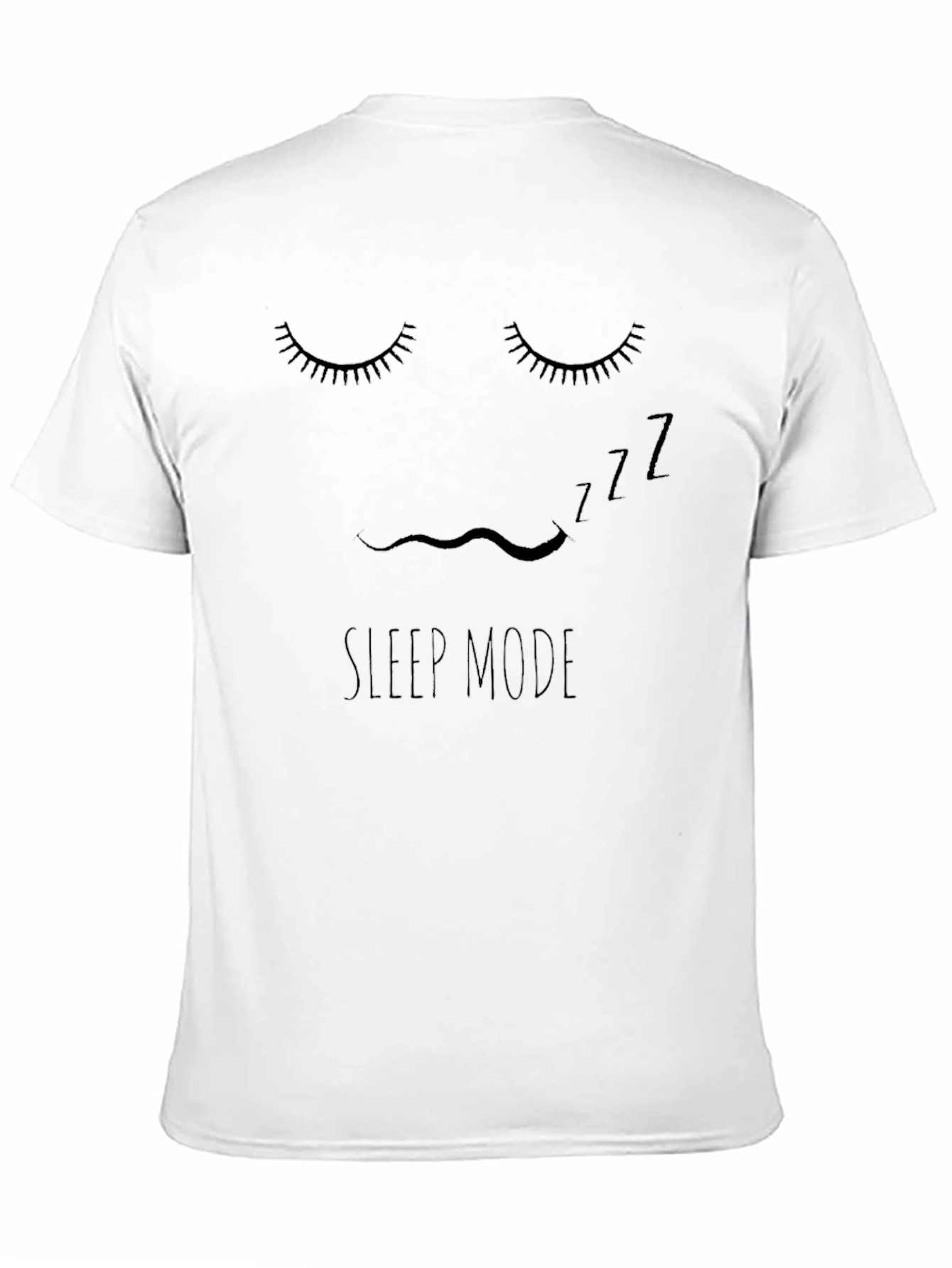 Sleep Mode Black T-Shirt Funny Sleepy Graphic Tee