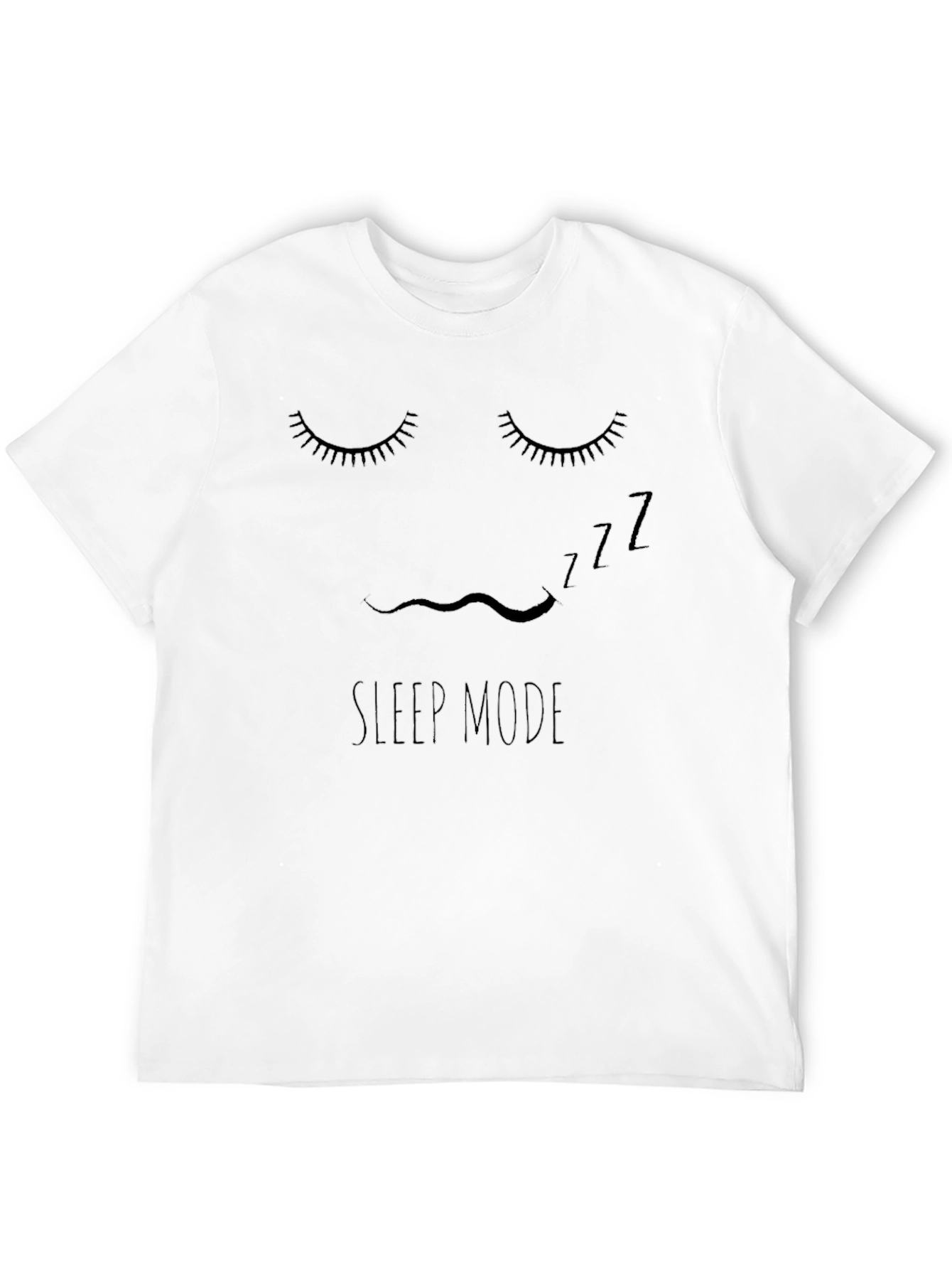 Sleep Mode Black T-Shirt Funny Sleepy Graphic Tee