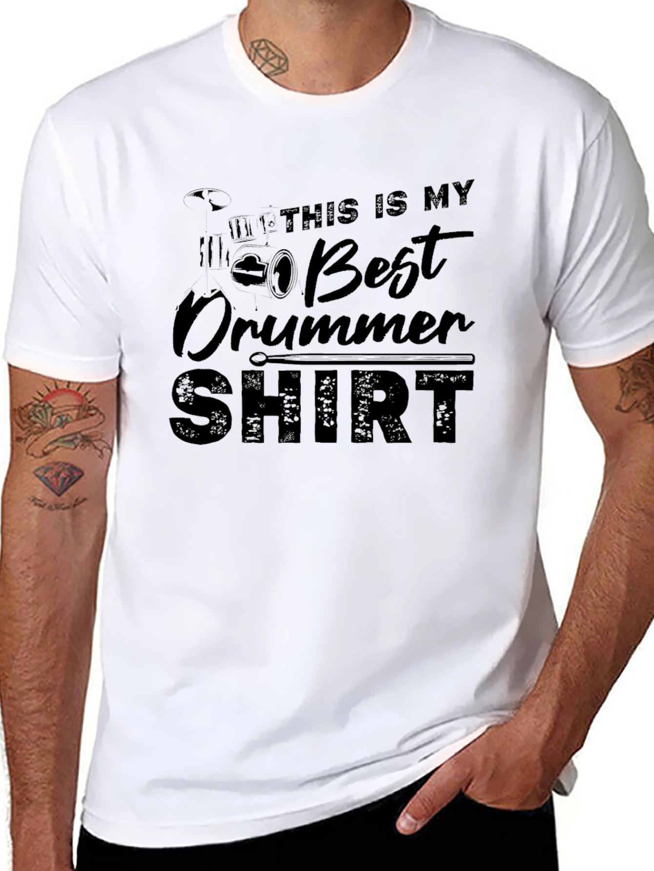 Best Drummer T-Shirt - Black Cotton Tee