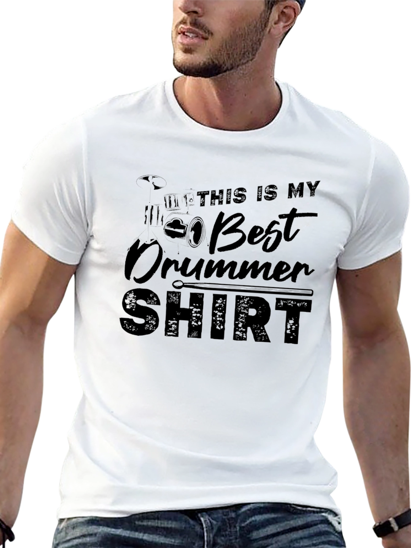 Best Drummer T-Shirt - Black Cotton Tee