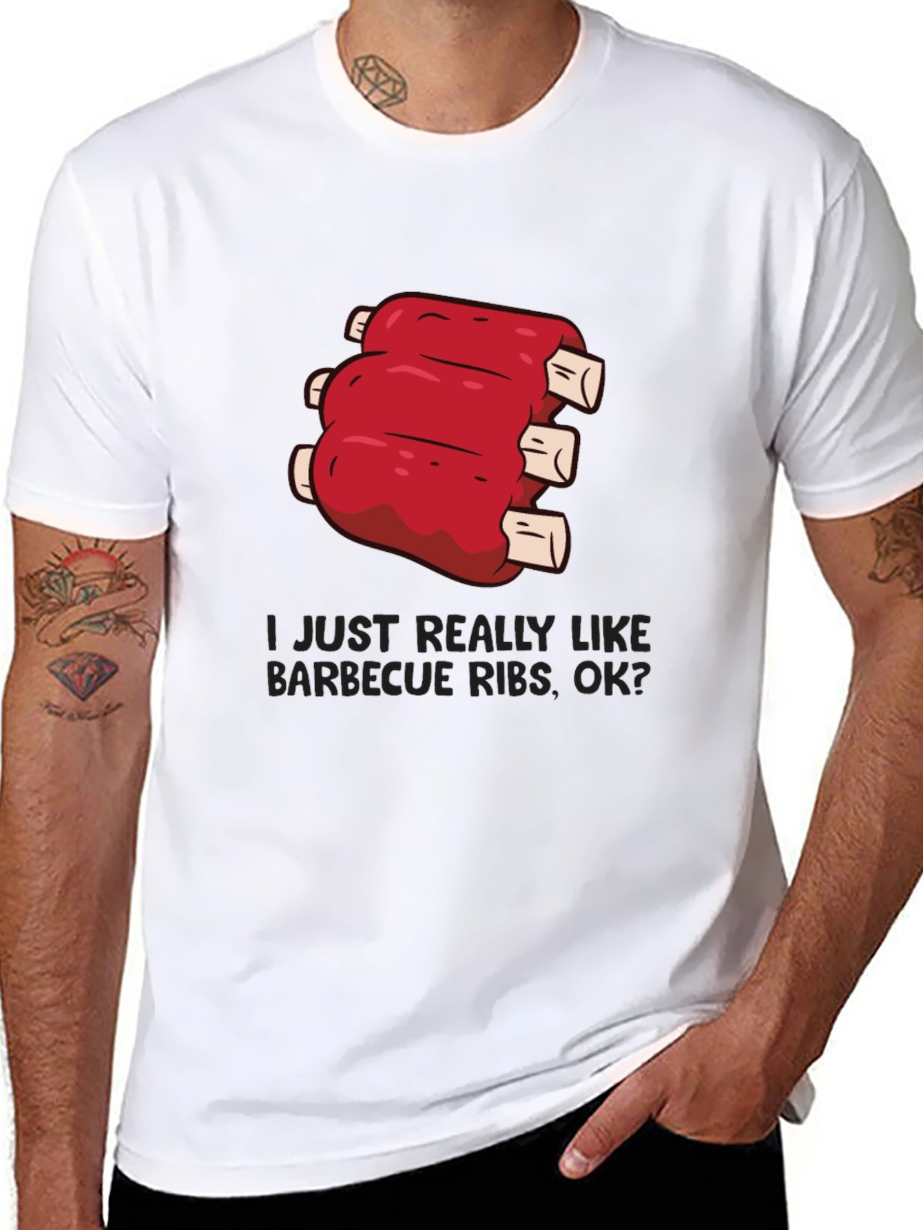 BBQ Ribs T-Shirt: I Just Really Like Barbecue Ribs