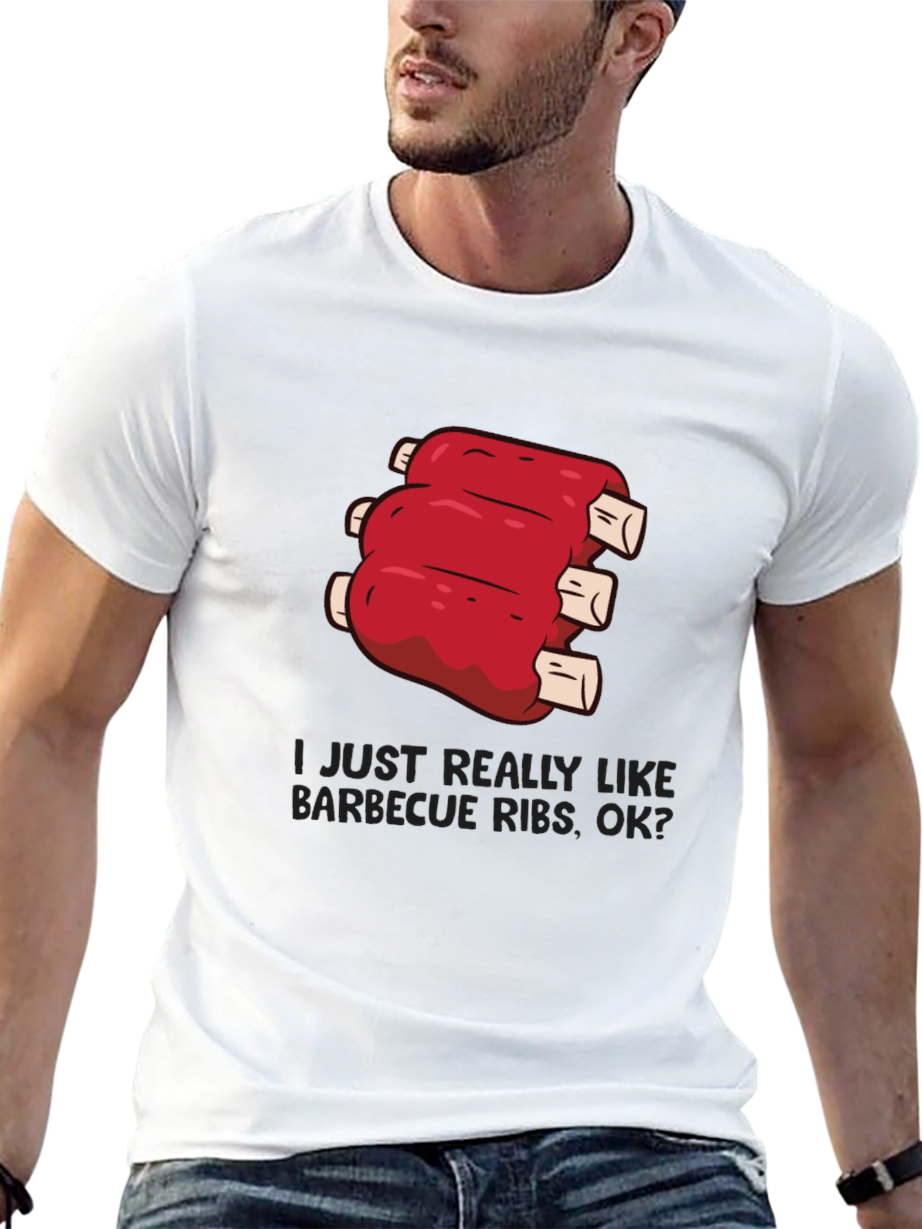 BBQ Ribs T-Shirt: I Just Really Like Barbecue Ribs