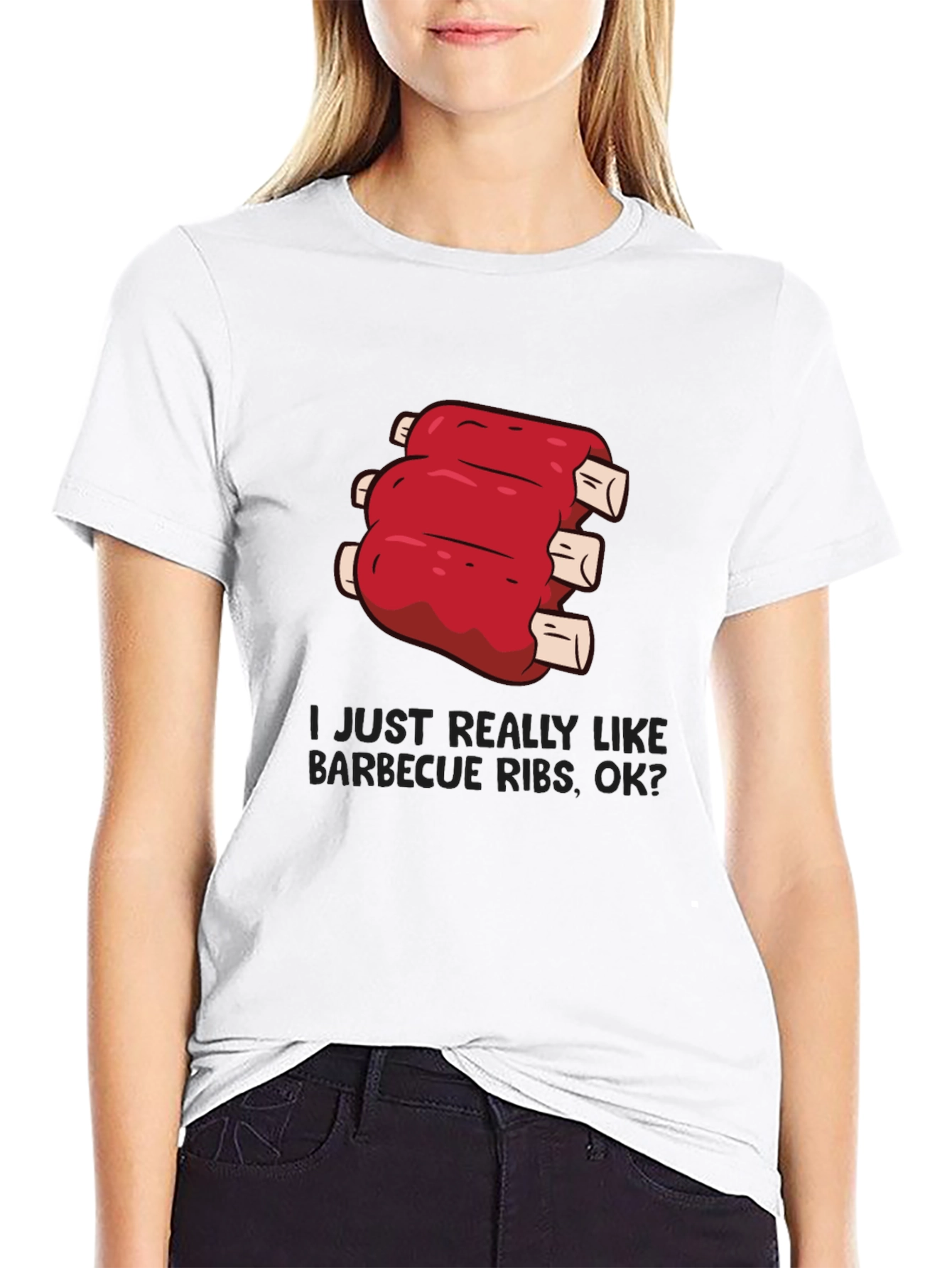BBQ Ribs T-Shirt: I Just Really Like Barbecue Ribs