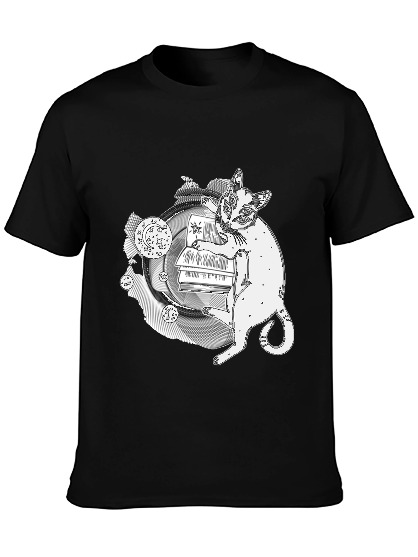Mystical Cat T-Shirt - Occult Bookish Tee