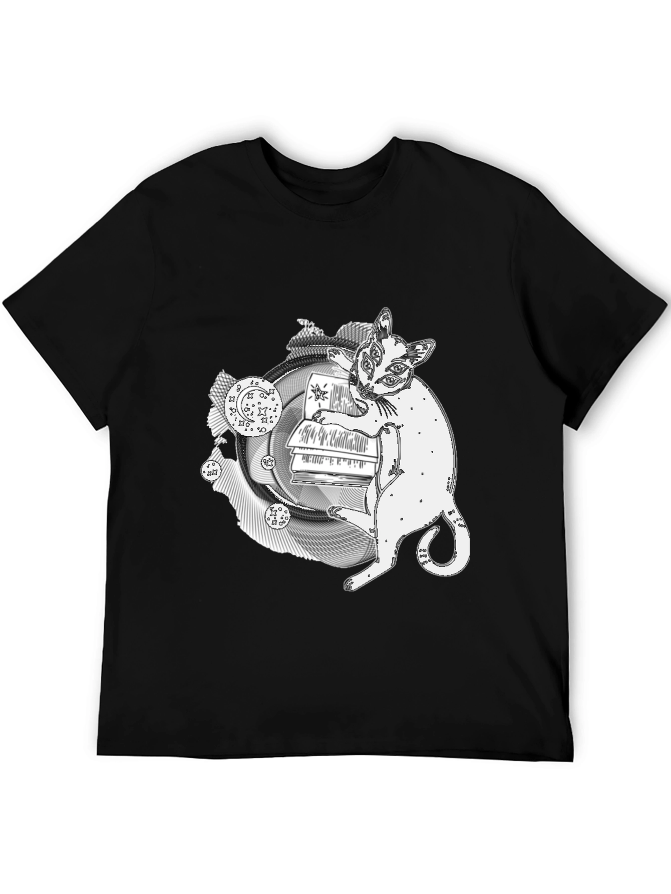 Mystical Cat T-Shirt - Occult Bookish Tee