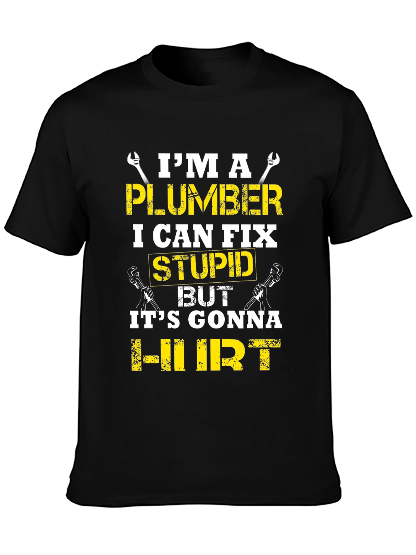 Plumber Humor T-Shirt: I Can Fix Stupid