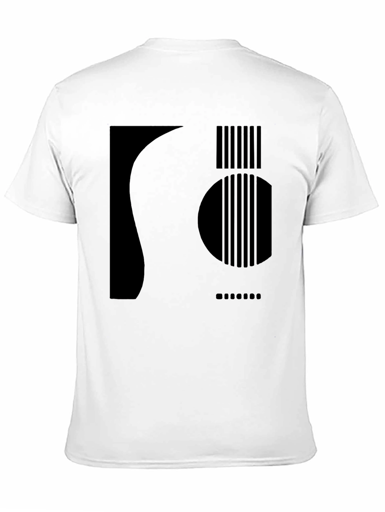Abstract Guitar Graphic Black T-Shirt
