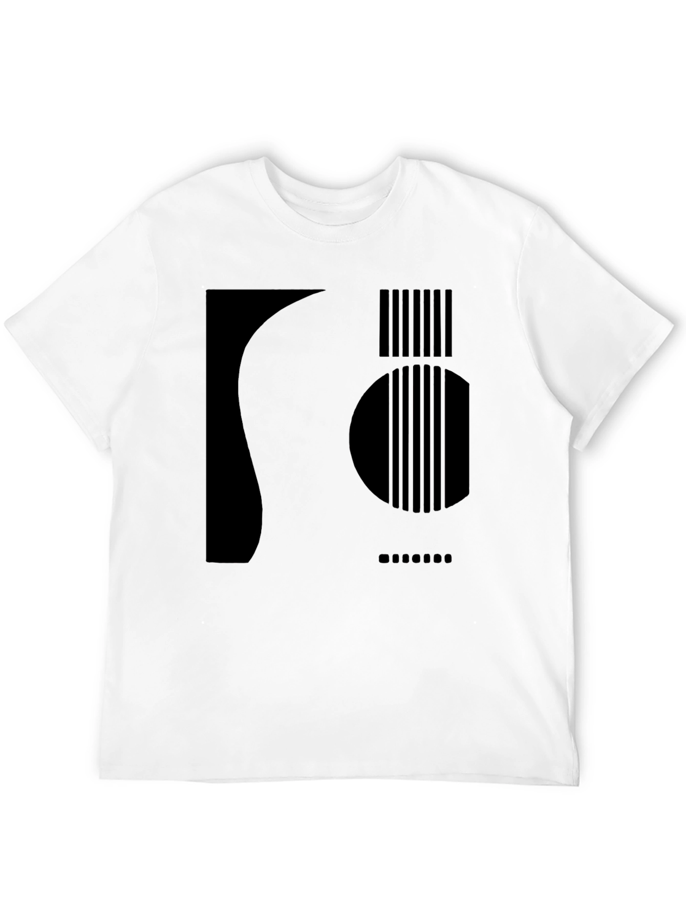 Abstract Guitar Graphic Black T-Shirt