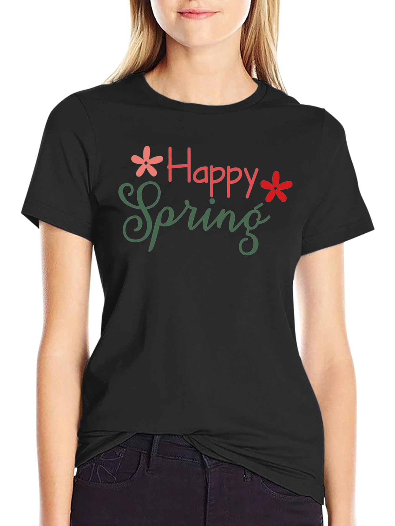 Happy Spring T-Shirt - Floral Design