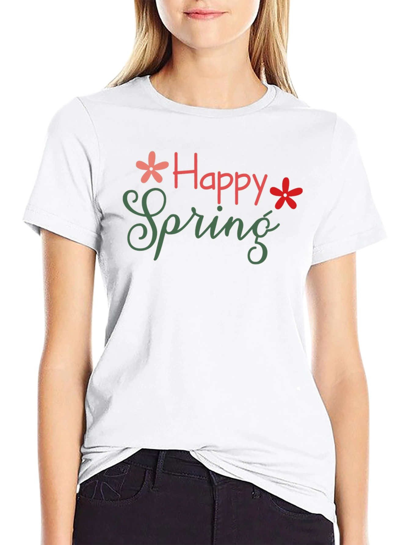 Happy Spring T-Shirt - Floral Design